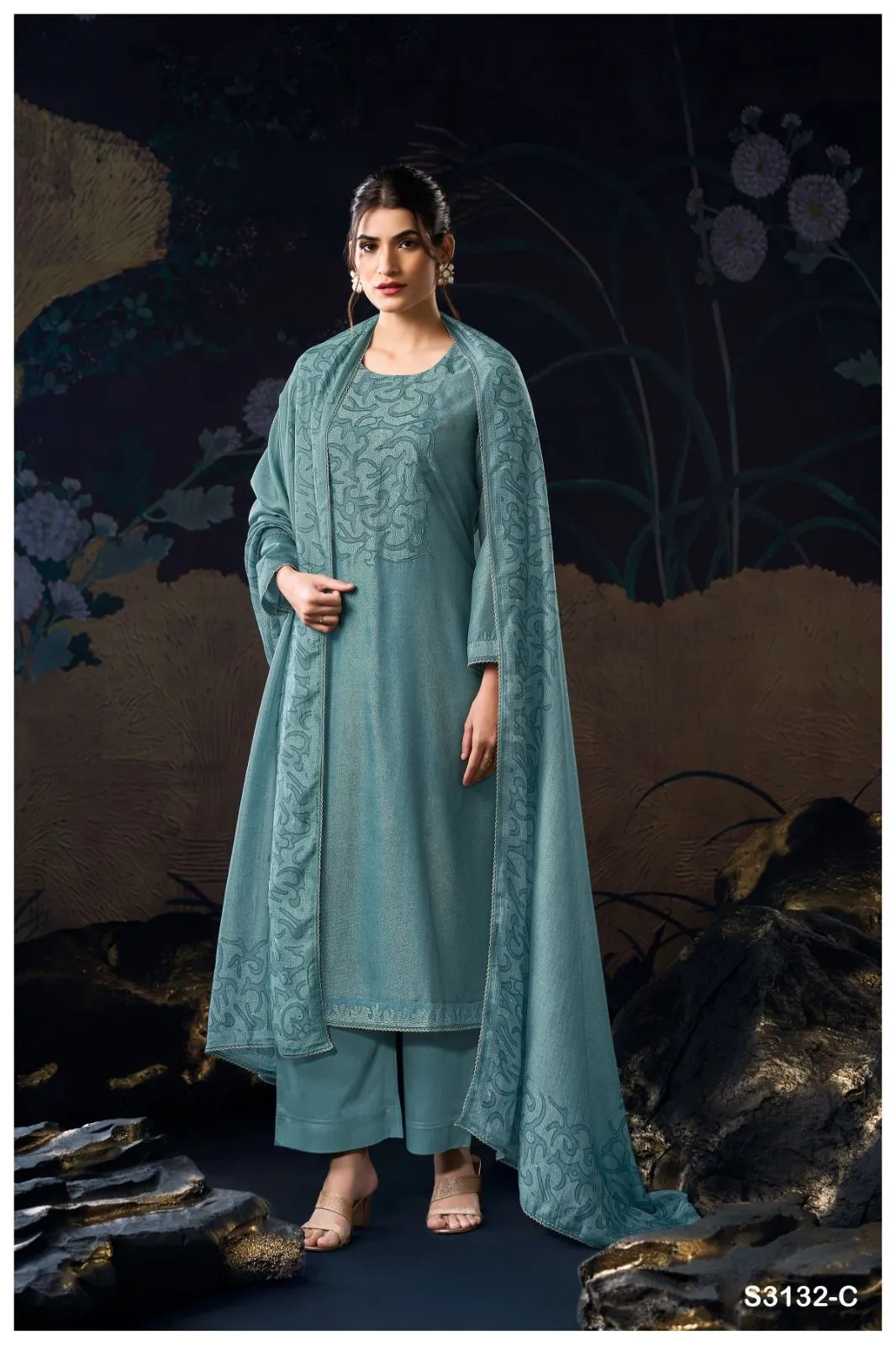 Ganga Calyn 3132 Premium Pure Bemberg Silk Wholesale Designer Salwar Suit Collection - Image 2