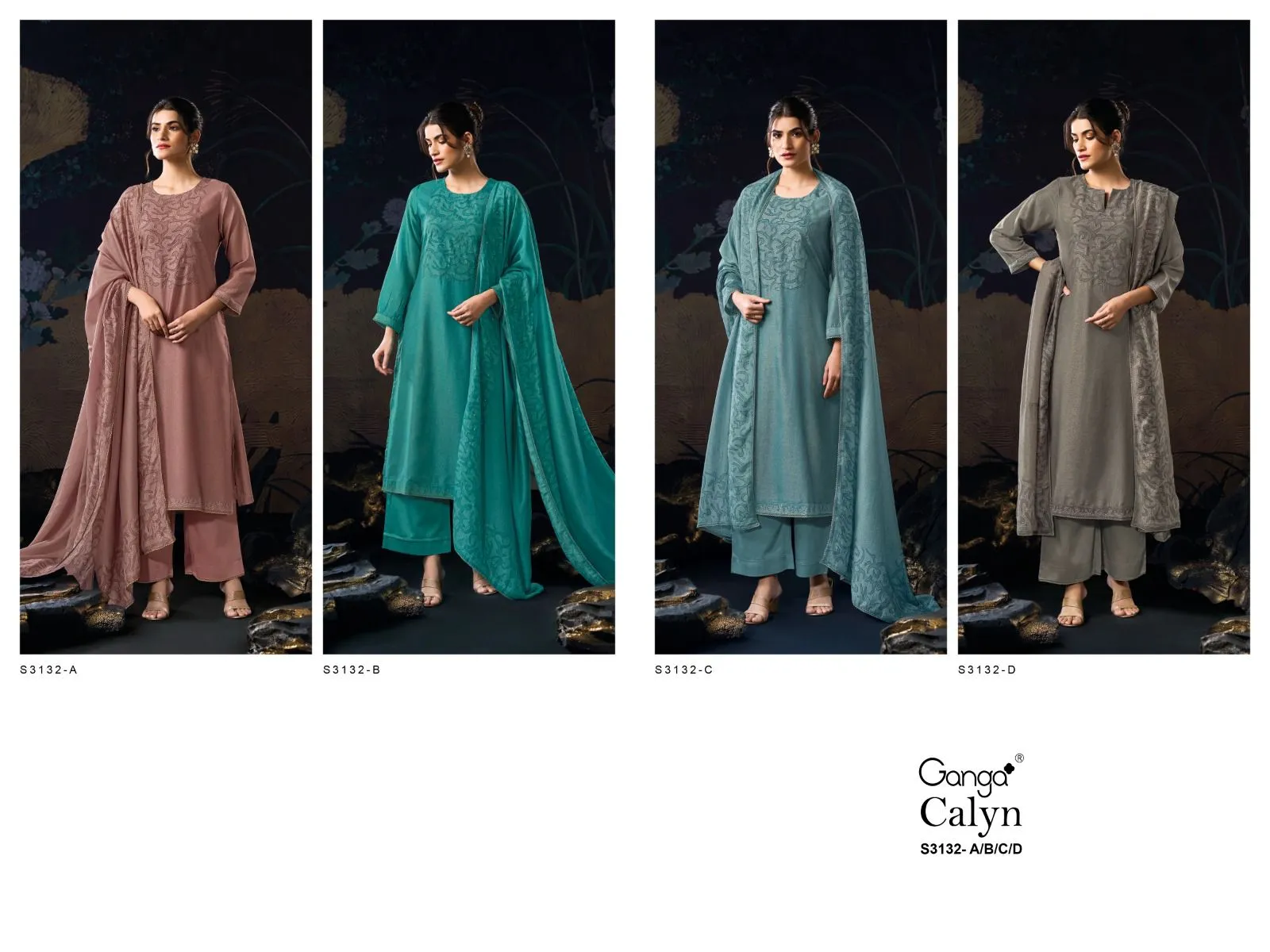 Ganga Calyn 3132 Premium Pure Bemberg Silk Wholesale Designer Salwar Suit Collection - Image 3