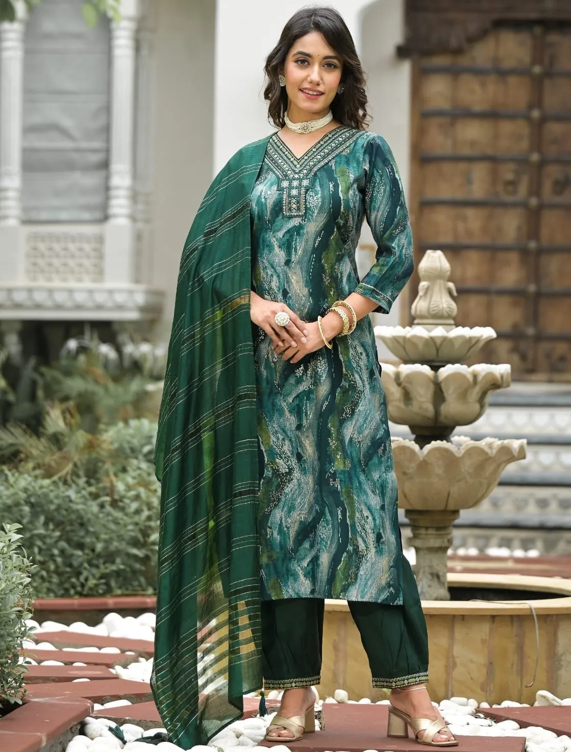 Label Khoj 9685 A & 9685 B Modal Silk Print Wholesale Readymade Salwar Suit Collection