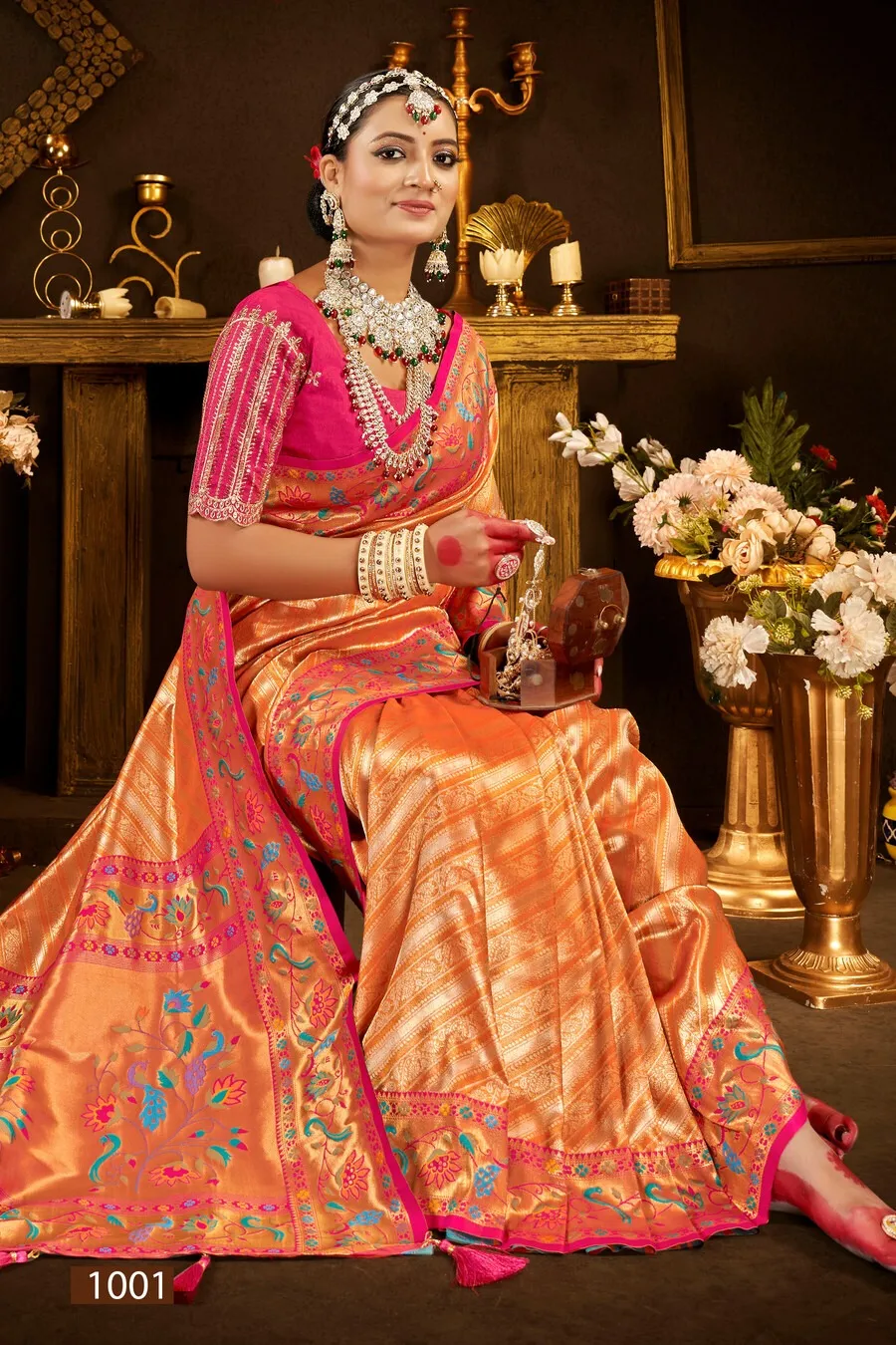 Saroj Sukhmani Tissue Paithani Vol 3 Wholesale Wedding Wear Saree Collection