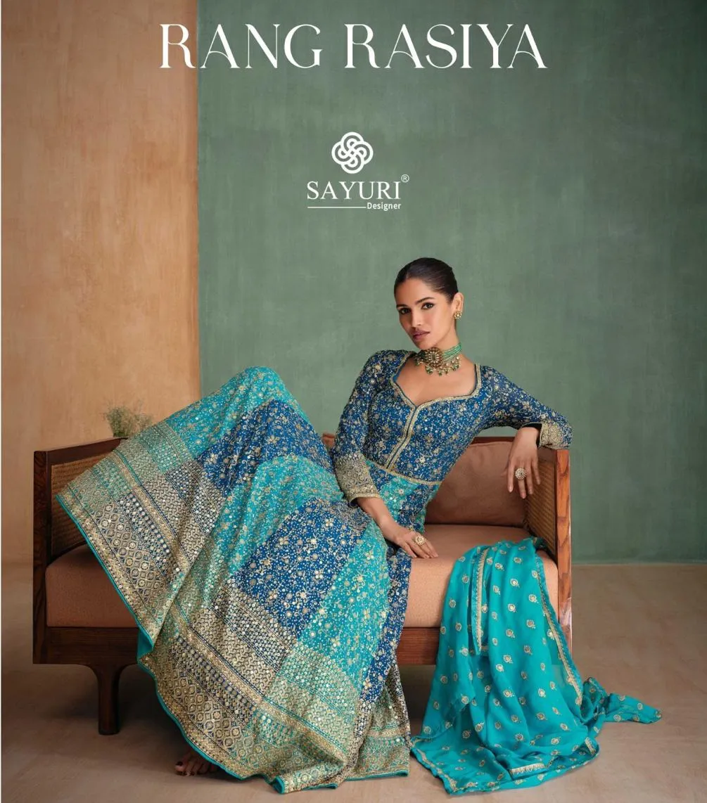 Sayuri Designer Rang Rasia Real Gerogette Wholesale Designer Salwar Suit Collection