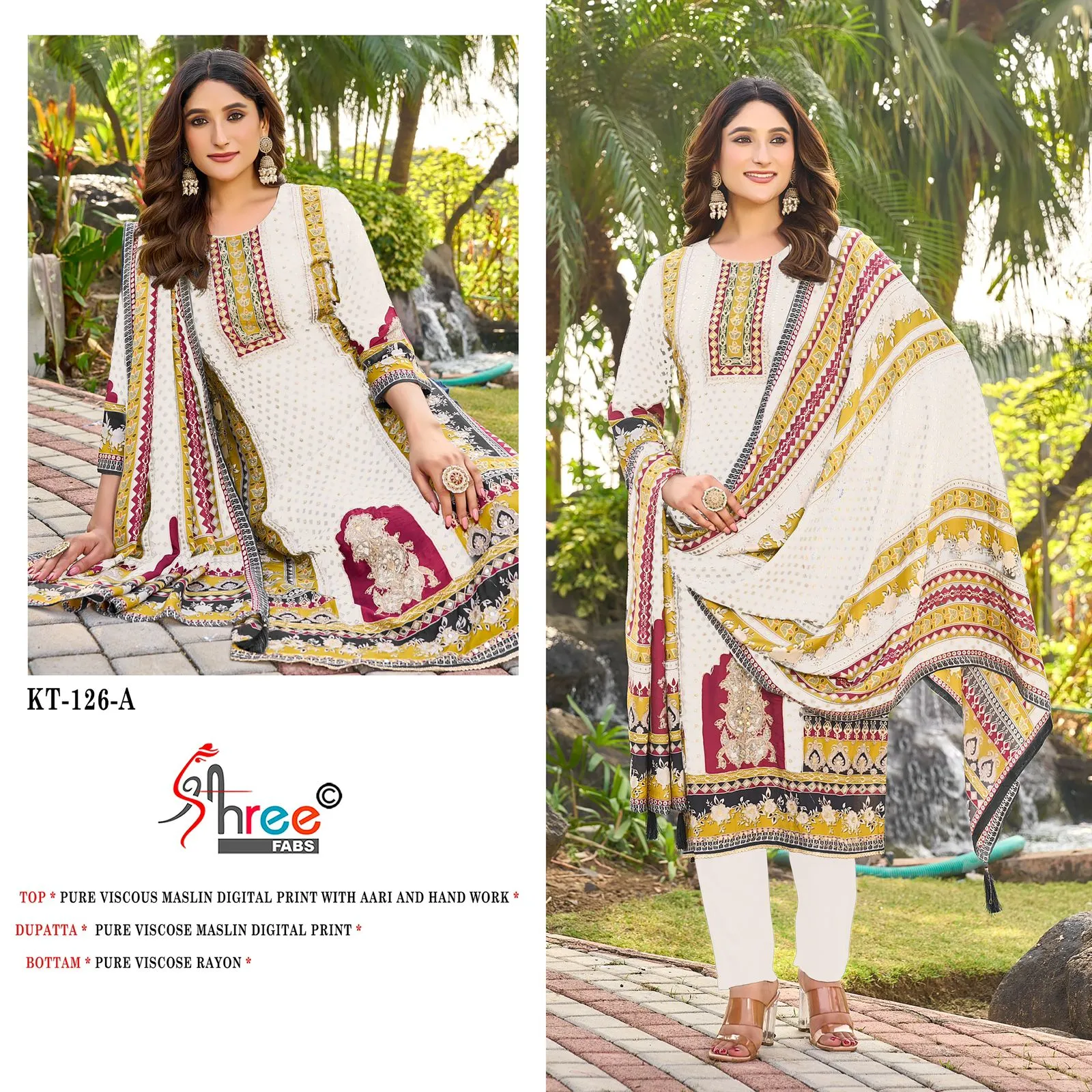 Shree Kt 126 Viscose Digital Printed Wholesale Pakistani Salwar Suit Collection - Image 3