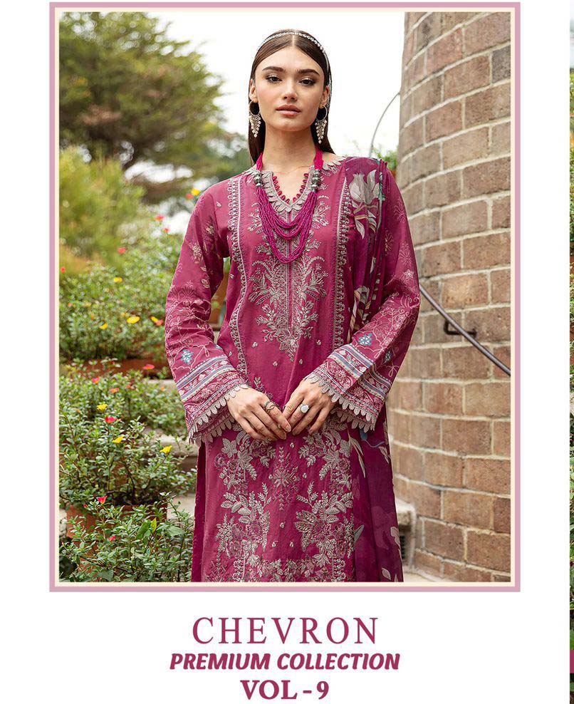 Shree Chevron Premium Collection Vol 9 Cotton Wholesale Pakistani Salwar Suit Catalog