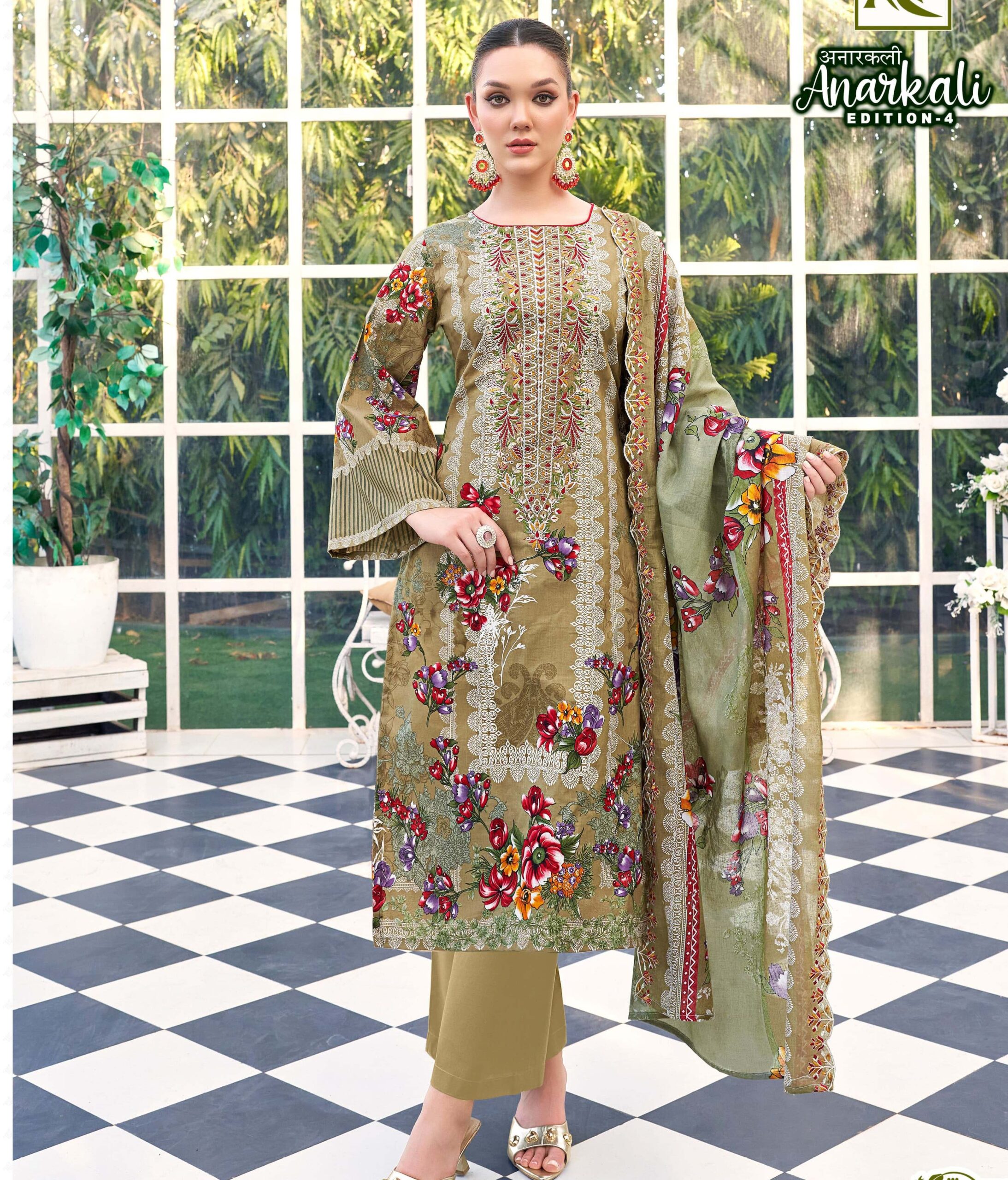 Alok Anarkali Edition 4 Cambric Cotton Wholesale Dress Material Catalog