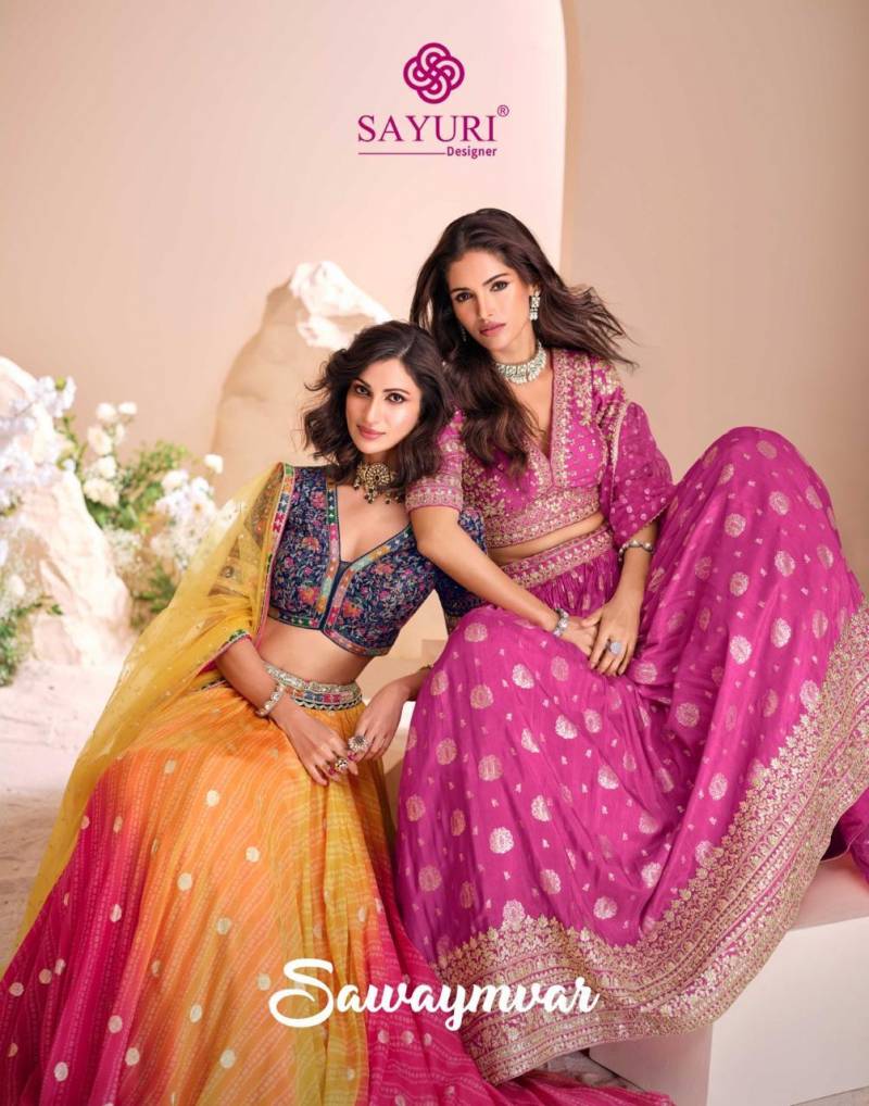 Sayuri Sawaymvar Viscose Jacquard Silk Wholesale Lehenga Choli Collection