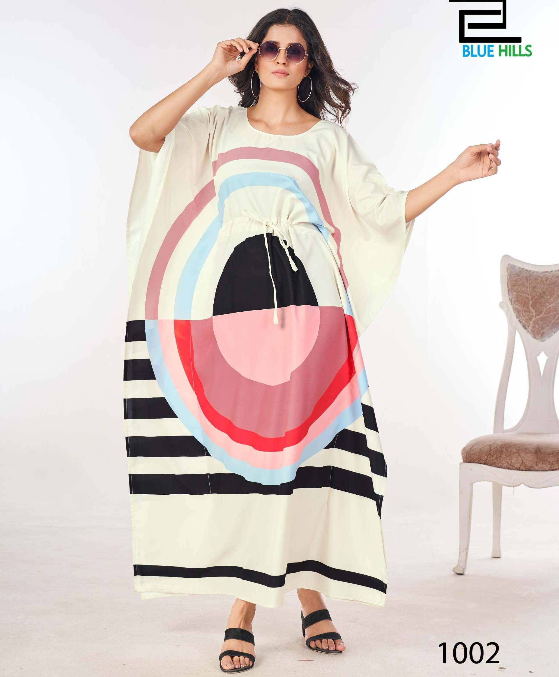 Blue Hills Ferris Wheel Crepe Printed Wholesale Fancy Kaftan Catalog