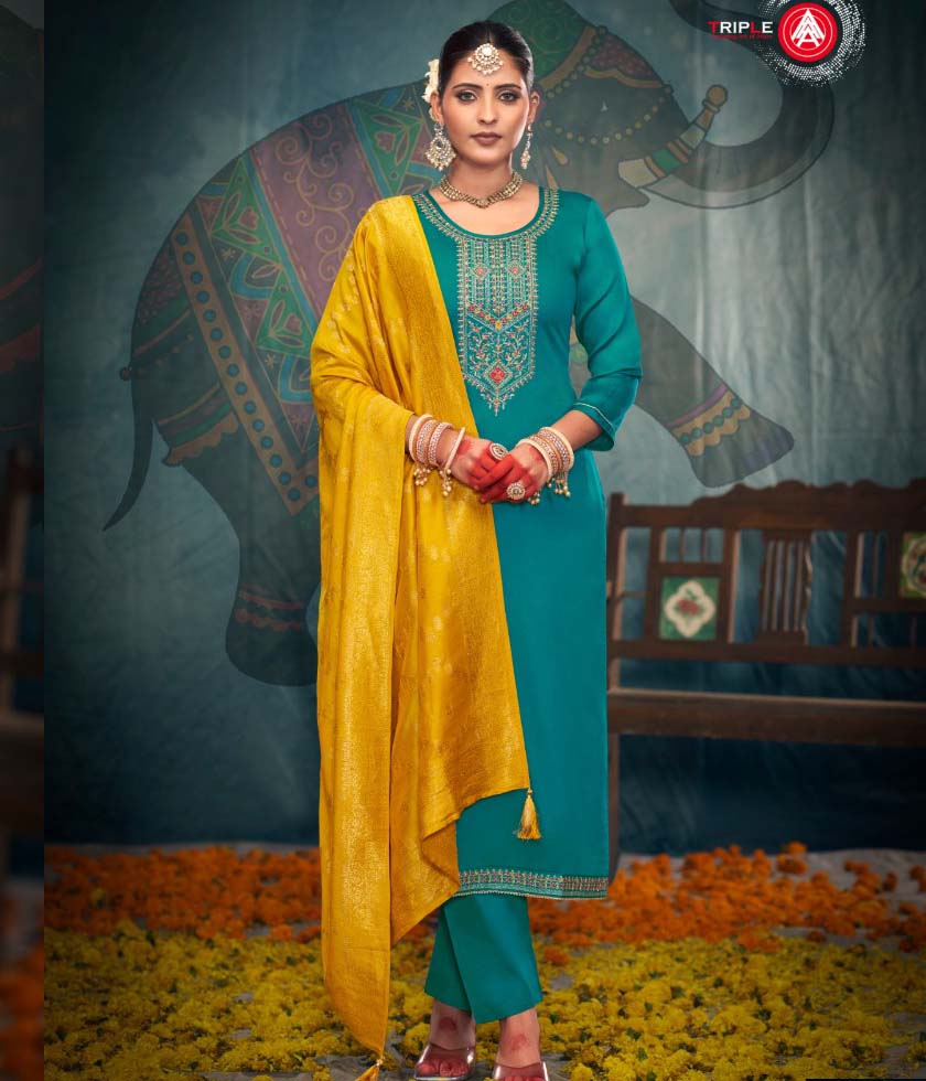 Triple Aaa George Vol 2  Jam Silk Cotton Wholesale Designer Salwar Suits Catalog