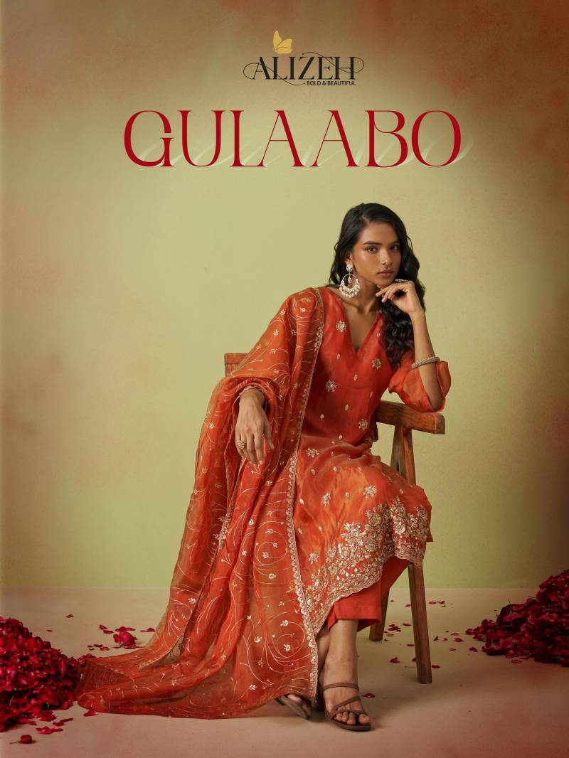 Alizeh Gulaabo Shimmer Organza Wholesale Designer Salwar Kameez  Collection