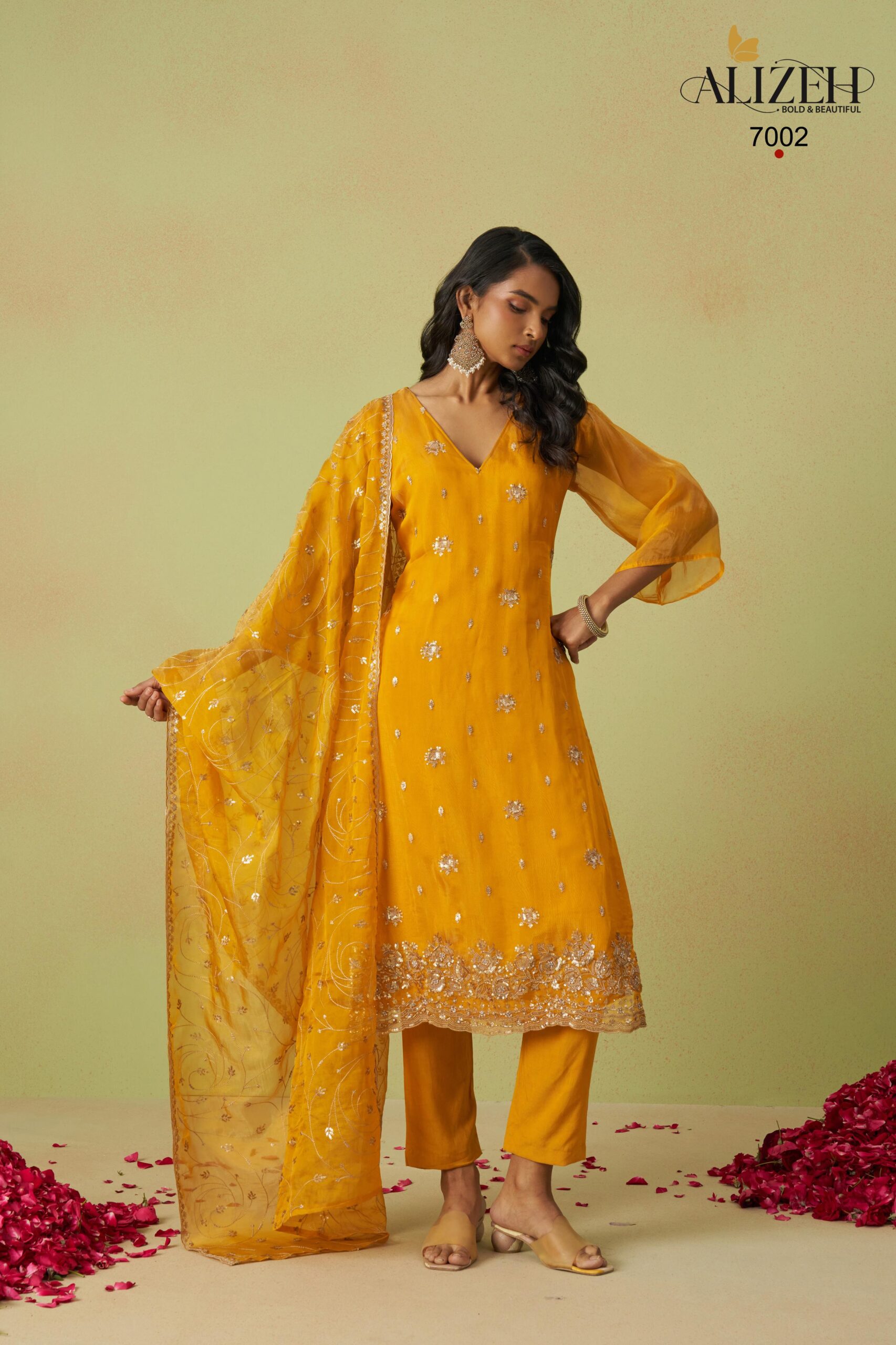 Alizeh Gulaabo Shimmer Organza Wholesale Designer Salwar Kameez Collection - Image 7