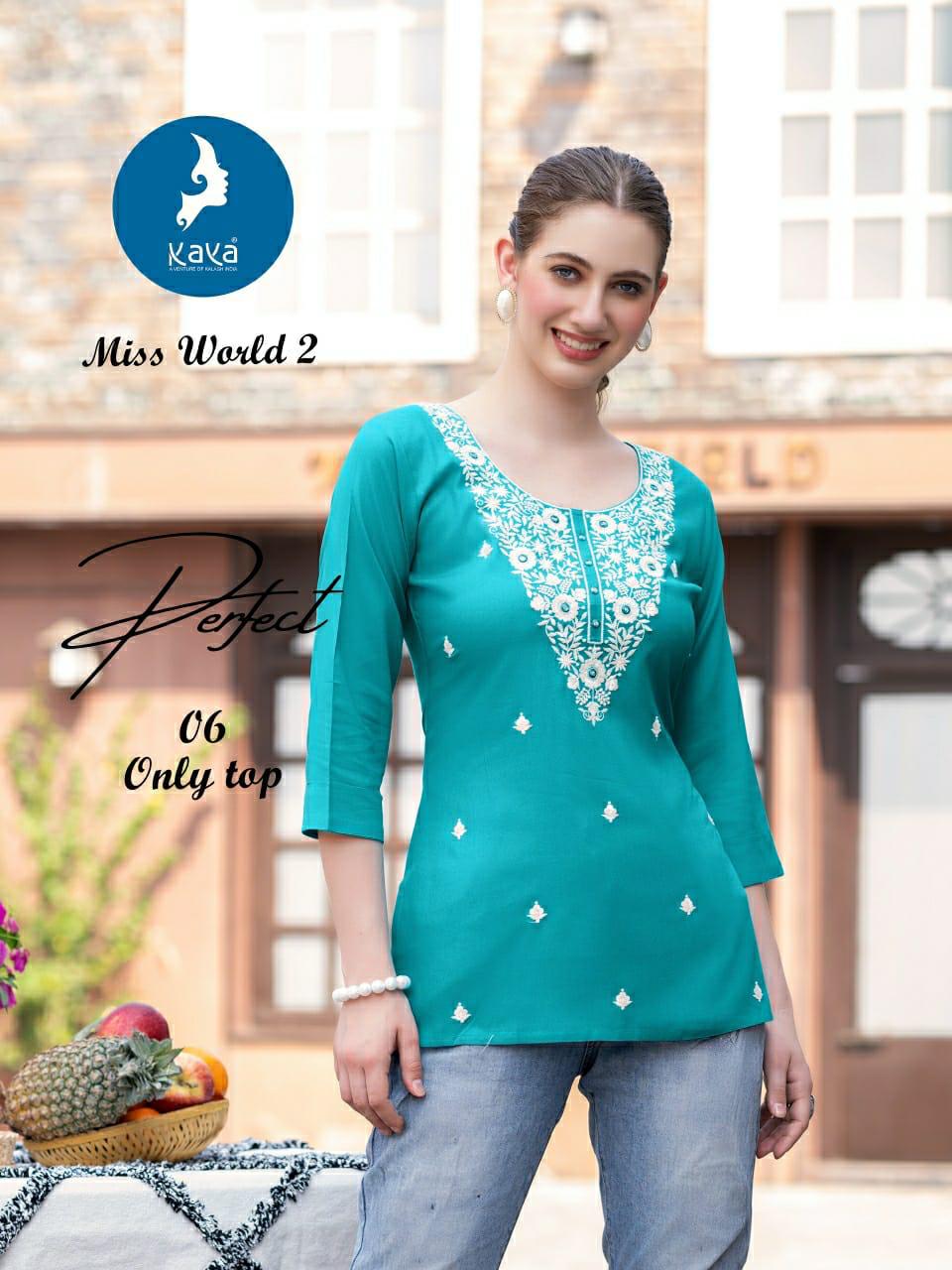 Kaya Miss World 2 Rayon Wholesale Western Short Top Collection - Image 6