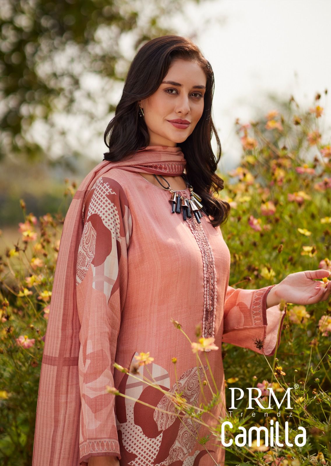PRM Trendz Camilla Pure Jaam Cotton Fancy Work Suit Wholesale Collection