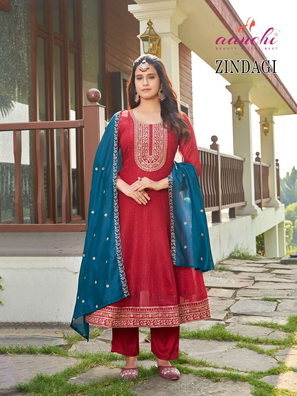 Aanchi Zindagi Crunchy Wholesale Readymade Salwar Suit Catalog - Image 2