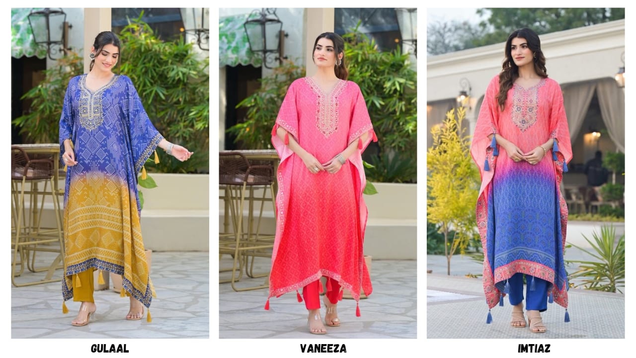 Afsana Imtiaz Pure Muslim Viscose Wholesale Kaftan Catalog - Image 5