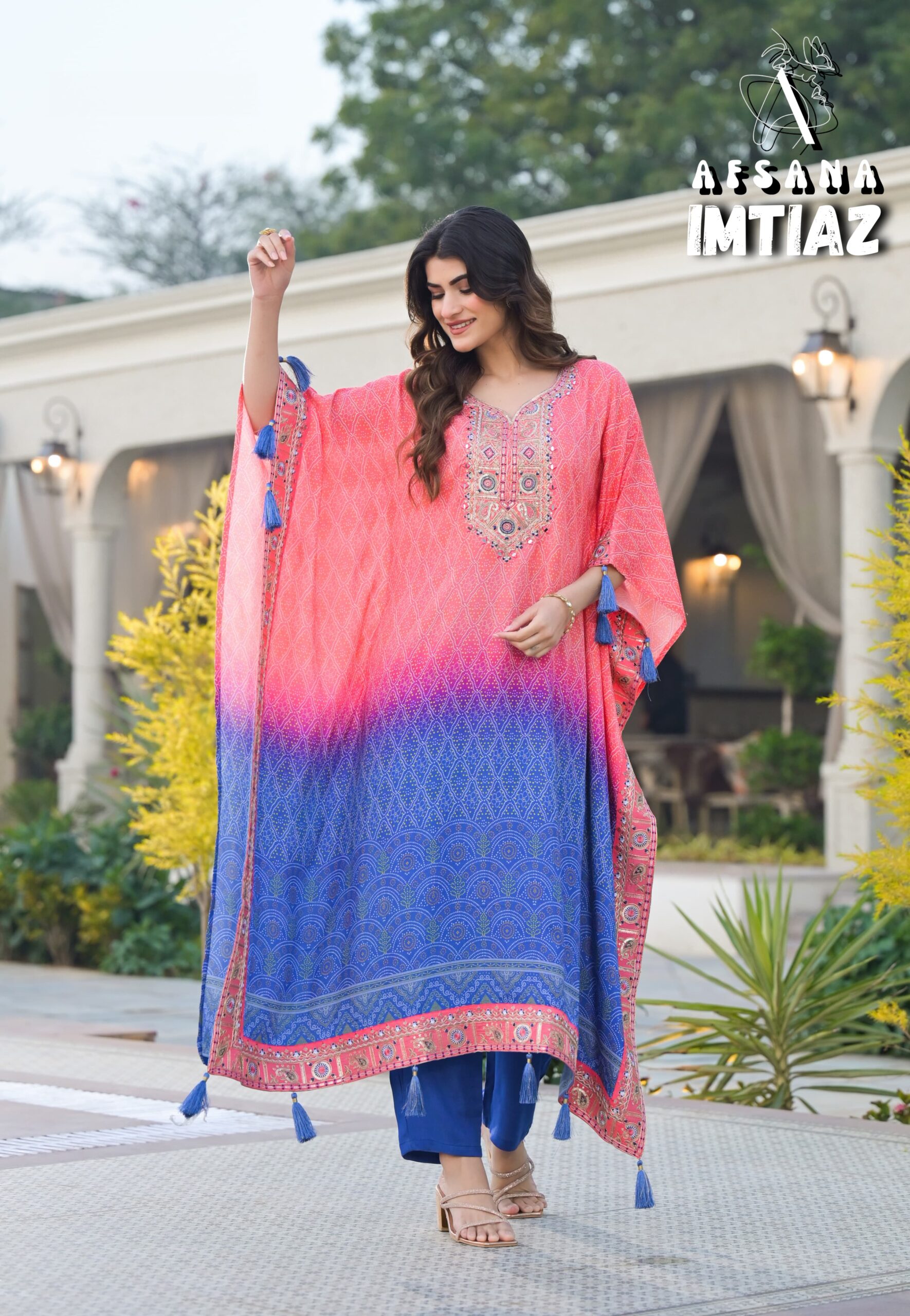 Afsana Imtiaz Pure Muslim Viscose Wholesale Kaftan Catalog - Image 2
