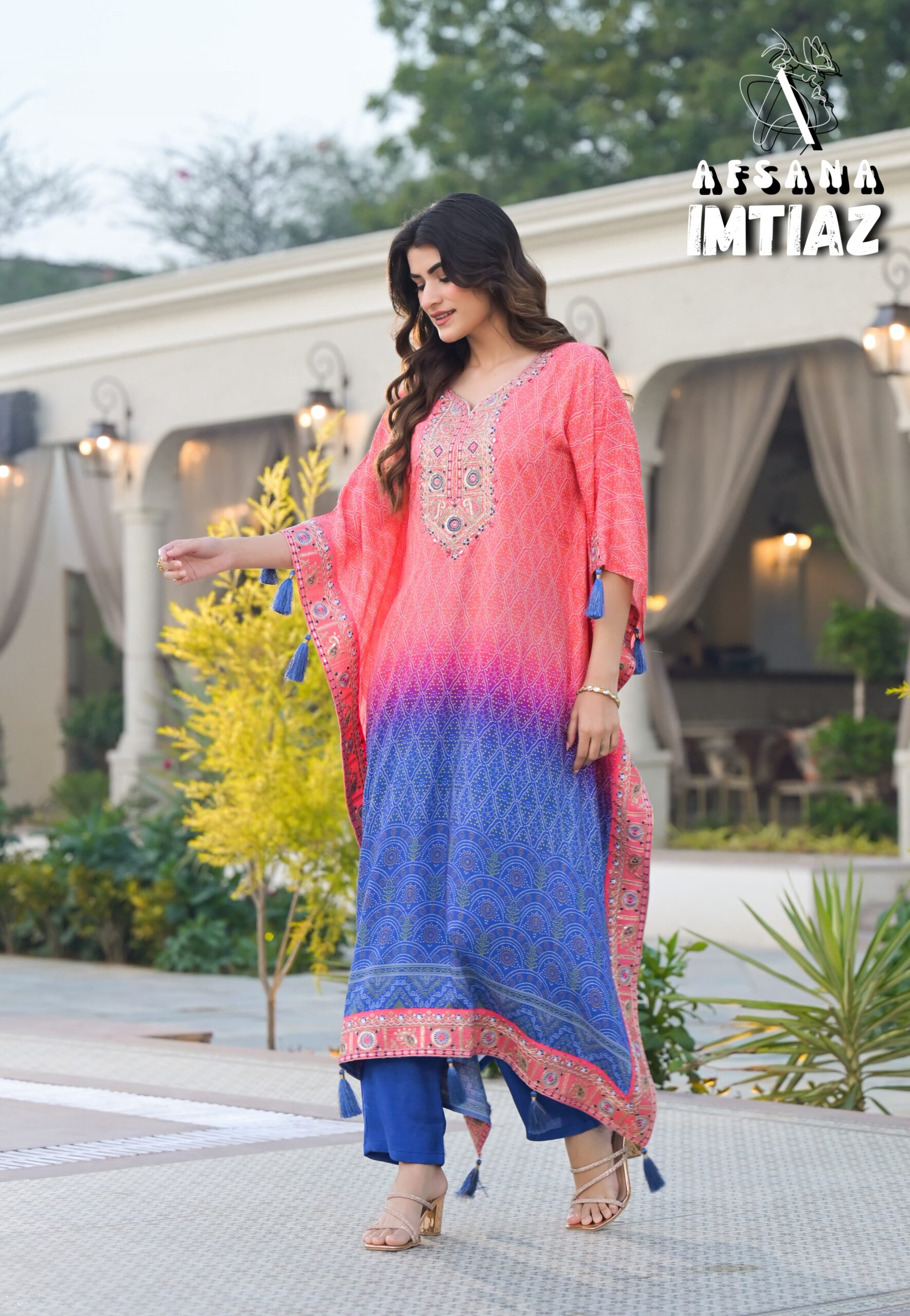 Afsana Imtiaz Pure Muslim Viscose Wholesale Kaftan Catalog - Image 3