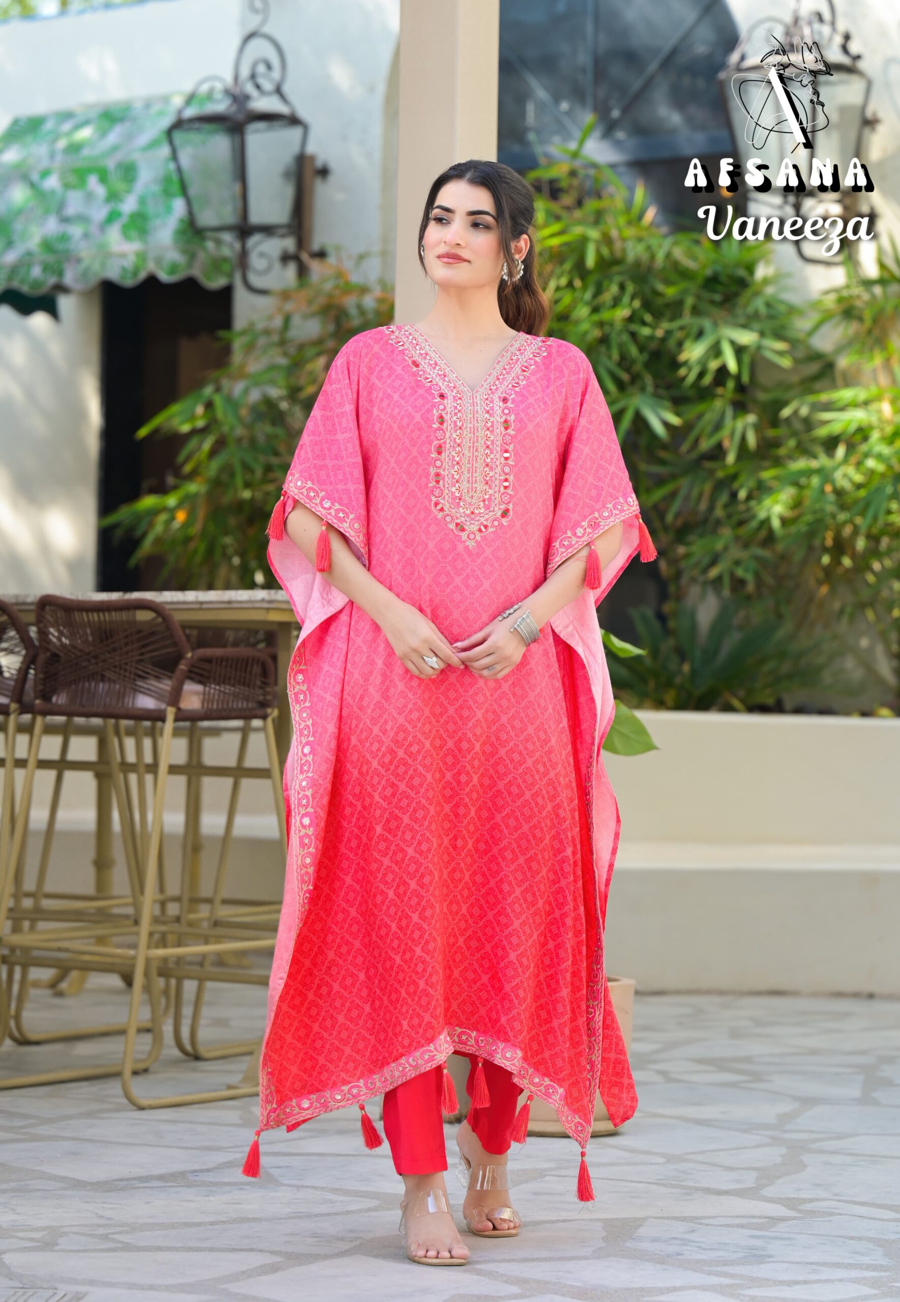 Afsana Imtiaz Pure Muslim Viscose Wholesale Kaftan Catalog - Image 4