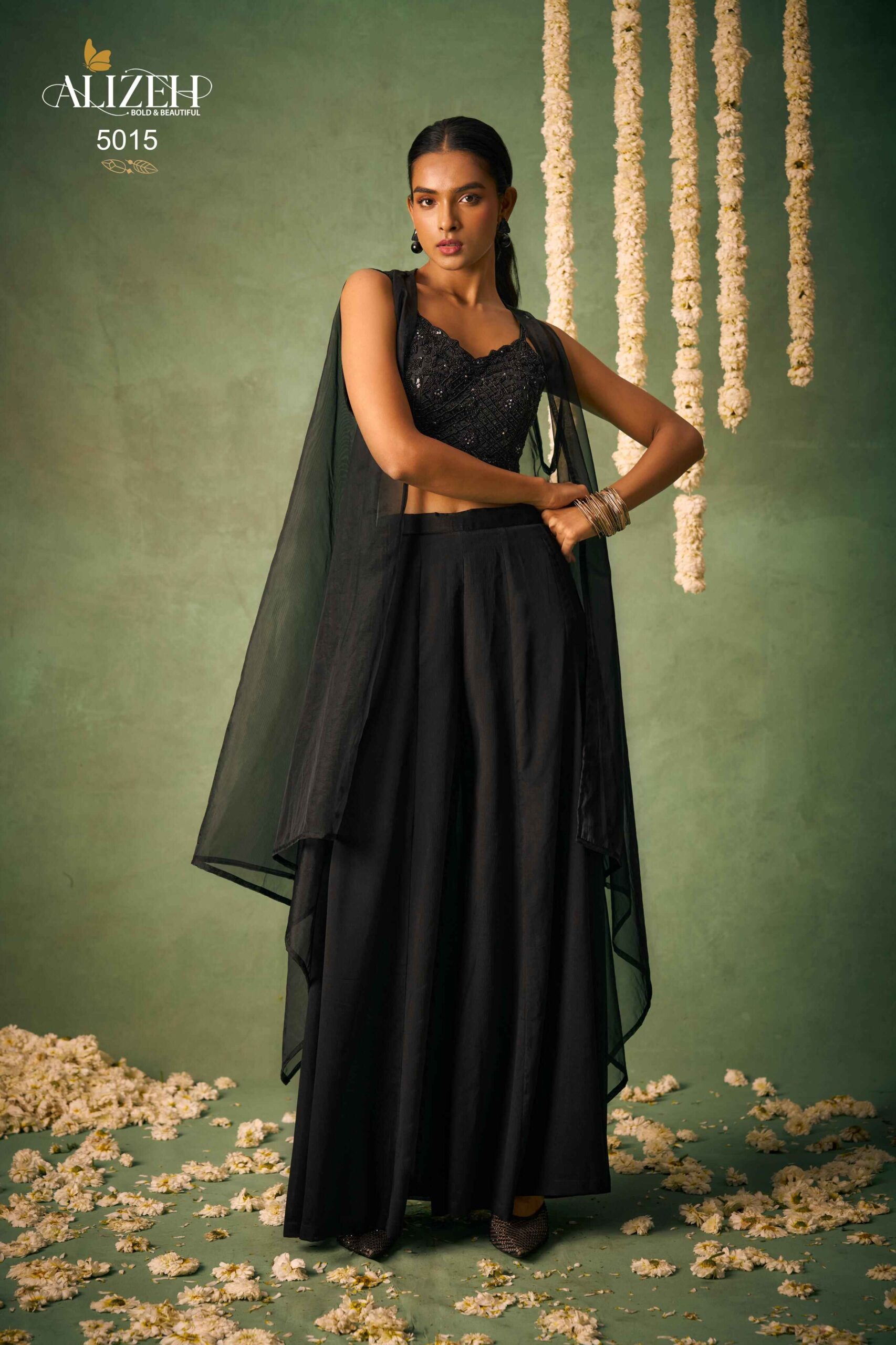 Alizeh Bahaar Chinnon Wholesale Indo-Western Shararas Collection - Image 5