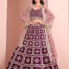 Purple Art Silk Designer Sider Lehenga