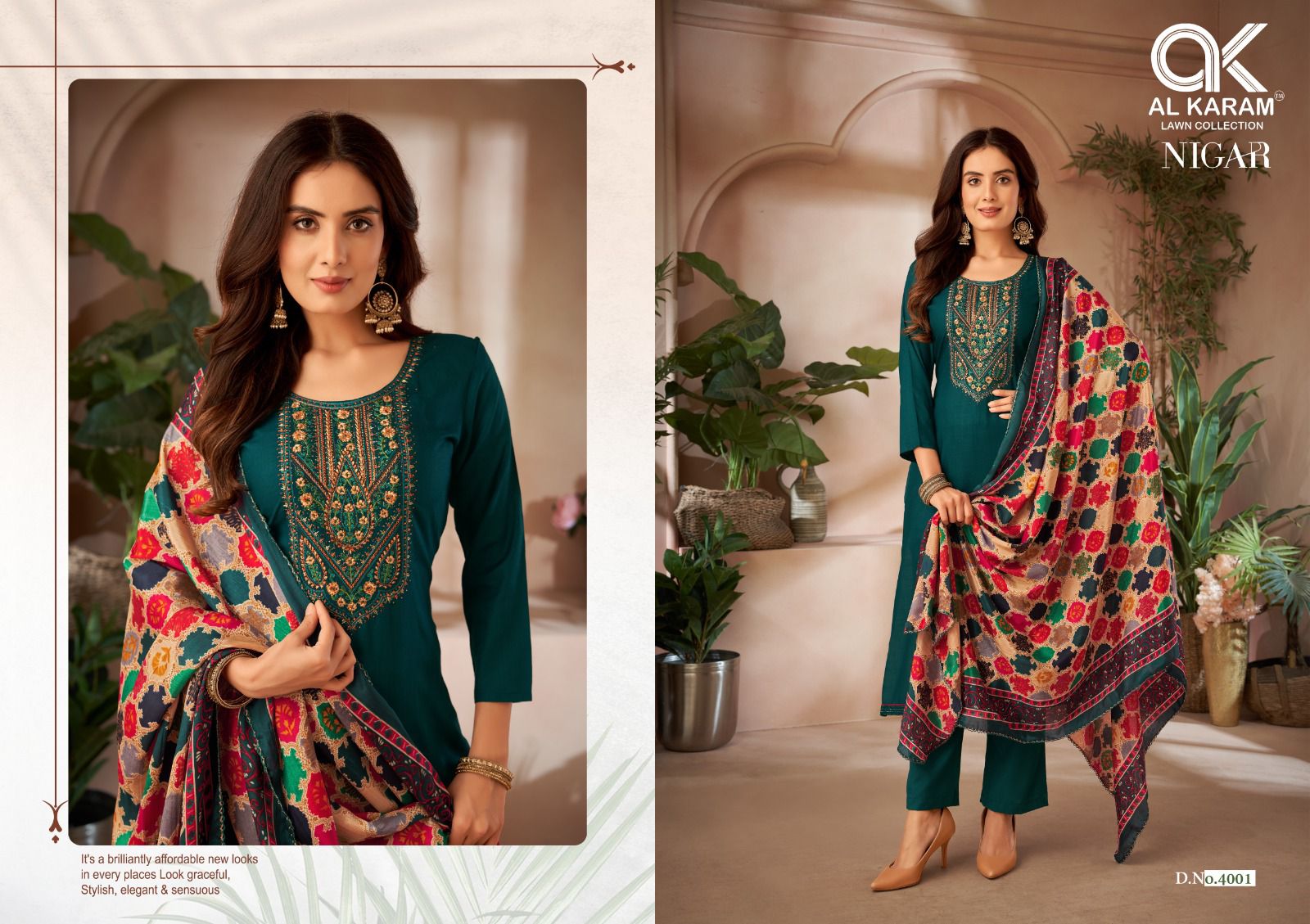 Alkaram Nigar Vol-4 Rayon Wholesale Exclusive Embroidery Dress Material Catalog - Image 2