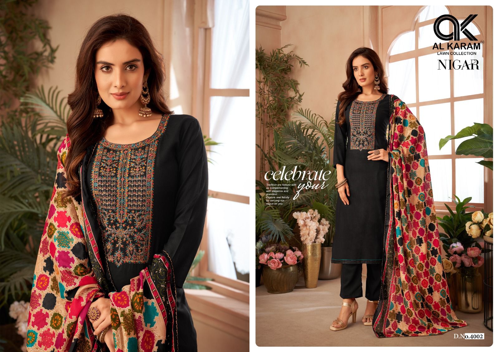 Alkaram Nigar Vol-4 Rayon Wholesale Exclusive Embroidery Dress Material Catalog - Image 3