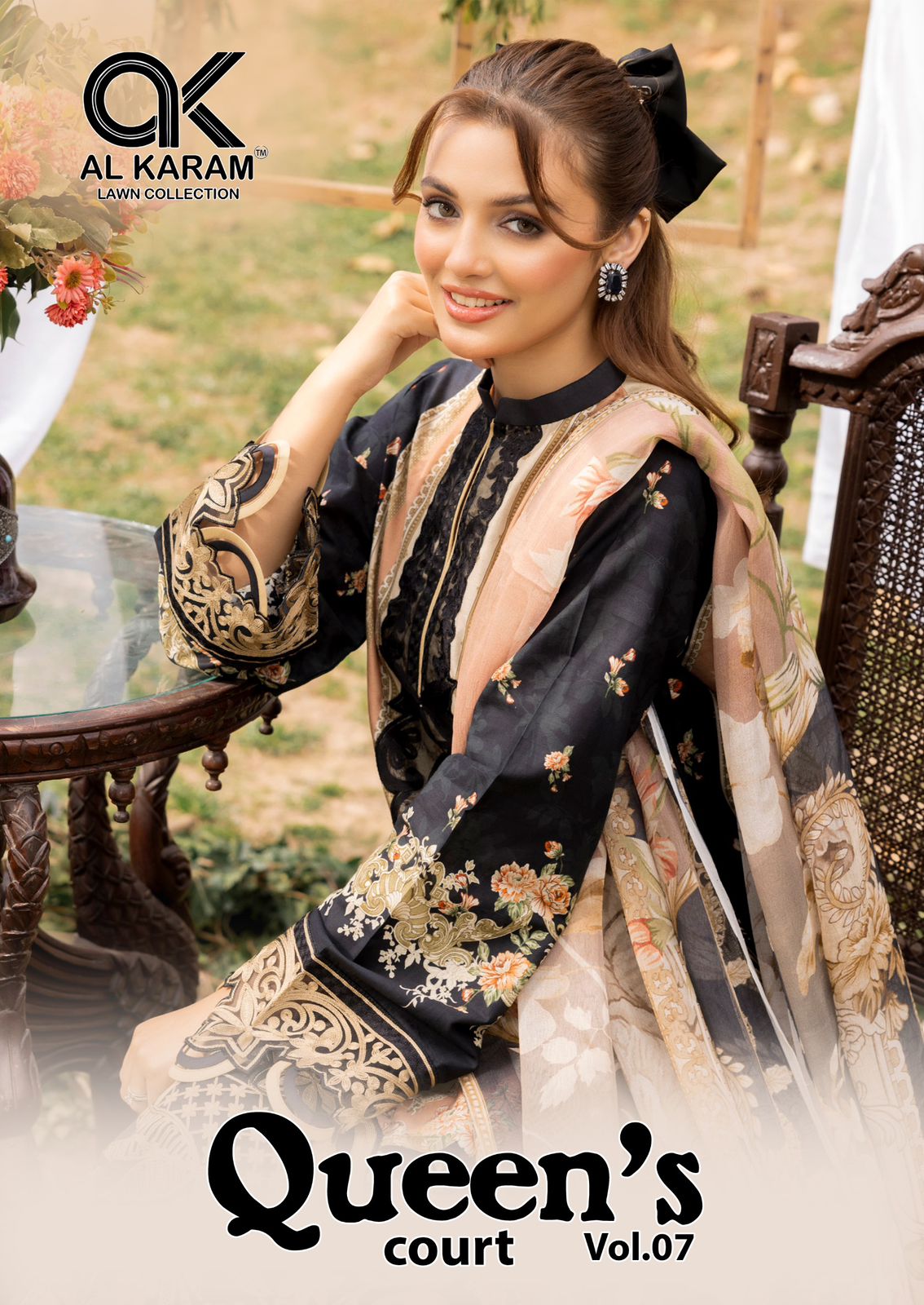 Alkaram Queen’S Court Vol-07 Cotton Wholesale Karachi Dress Material Catalog