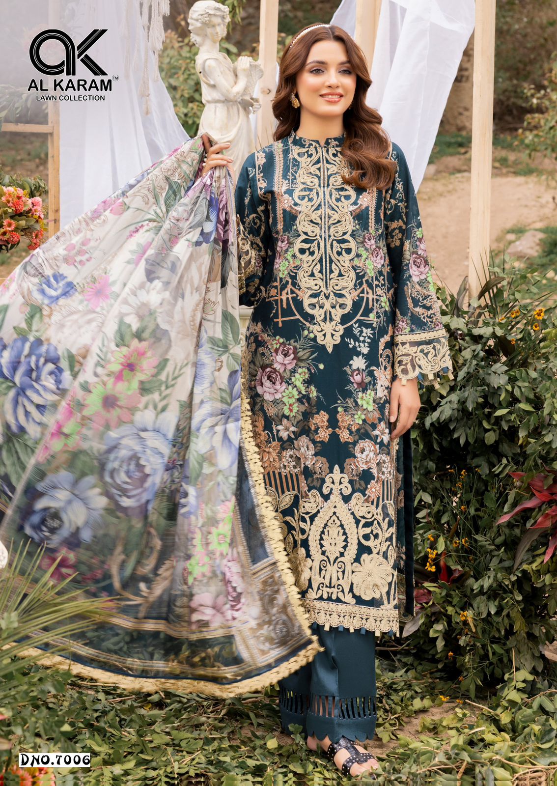 Alkaram Queen’S Court Vol-07 Cotton Wholesale Karachi Dress Material Catalog - Image 7