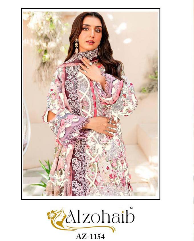 Alzohaib Az 1148 To 1154 Cotton Dupatta Wholesale Pakistani Eid Collection