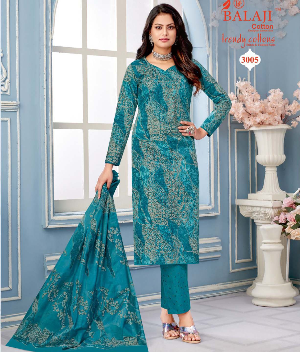 Balaji Trendy Cotton Vol-03 Cotton Wholesale Dress Material Collection