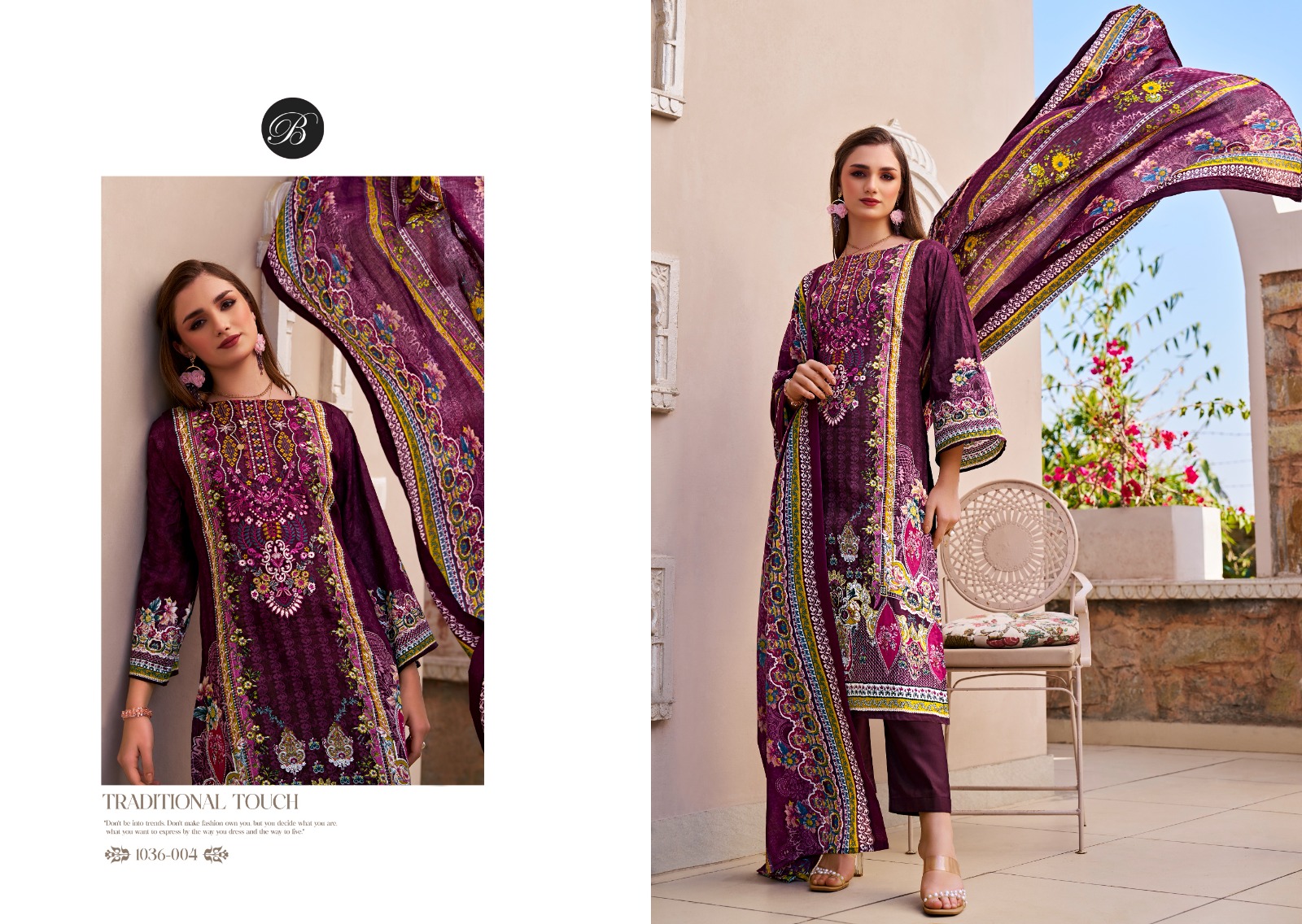 Belliza Naira Vol 93 Cotton Printed Embroidered Wholesale Pakistani Eid Collection - Image 2