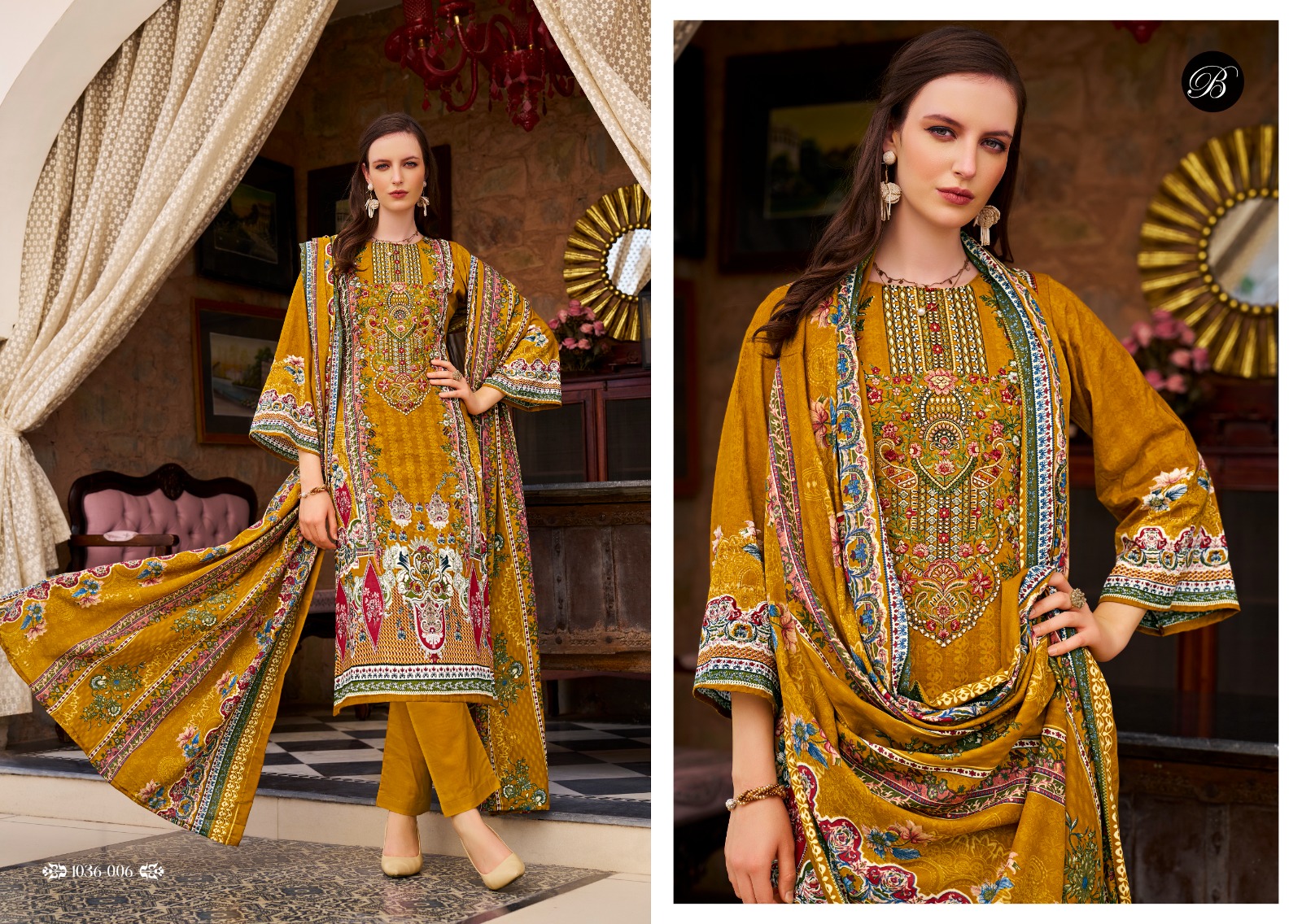 Belliza Naira Vol 93 Cotton Printed Embroidered Wholesale Pakistani Eid Collection - Image 4