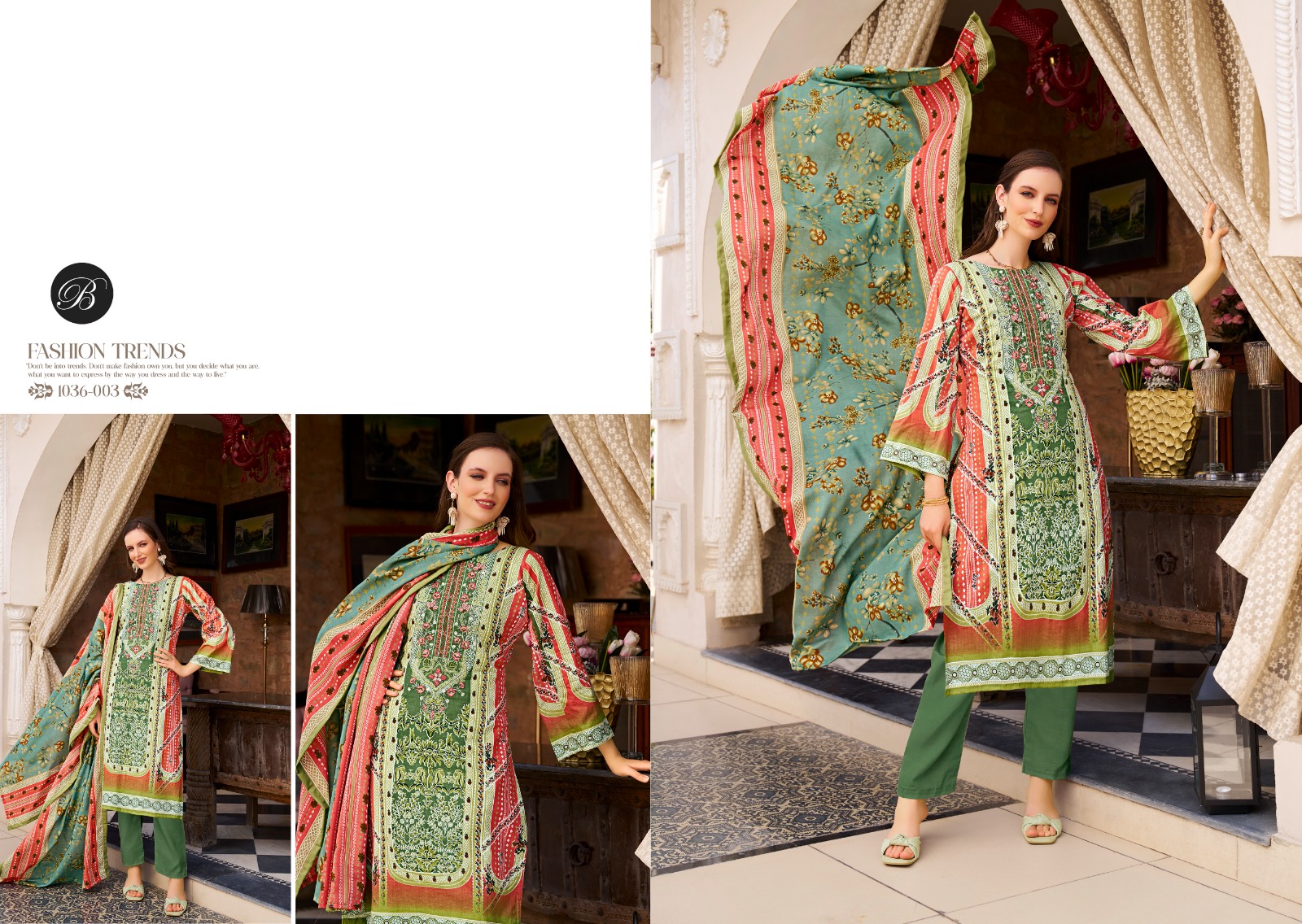 Belliza Naira Vol 93 Cotton Printed Embroidered Wholesale Pakistani Eid Collection - Image 8