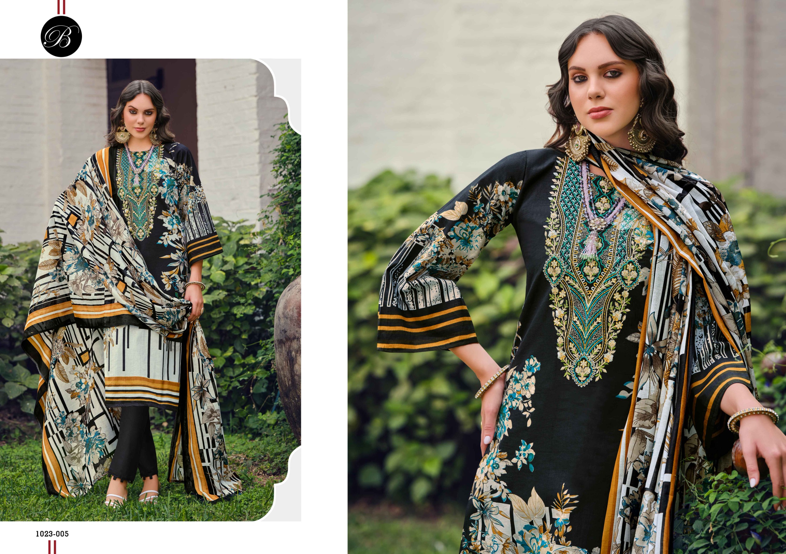 Belliza Riwayat Vol 10 Digital Printed Wholesale Pakistani Salwar Suit Collection - Image 4