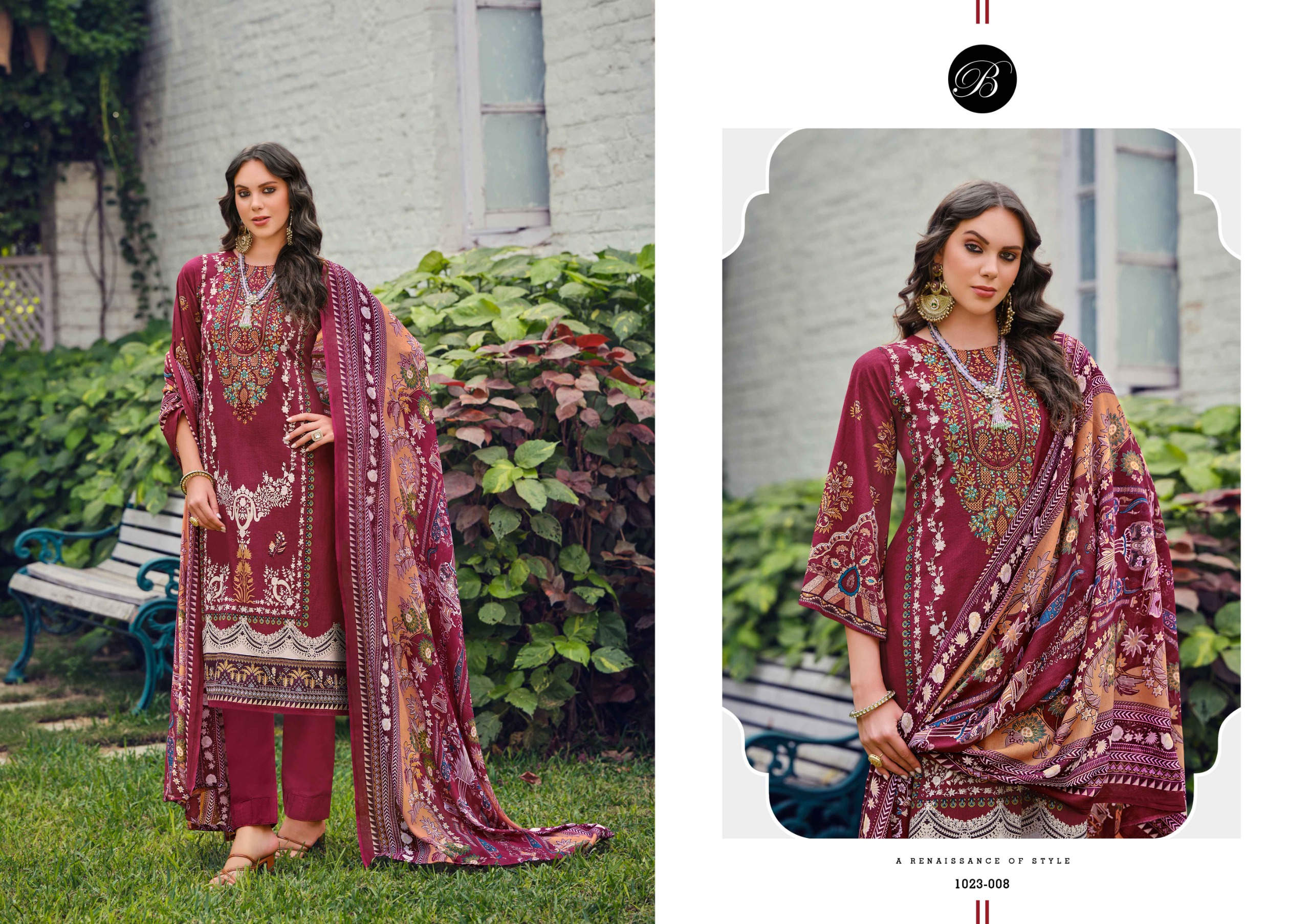 Belliza Riwayat Vol 10 Digital Printed Wholesale Pakistani Salwar Suit Collection - Image 6