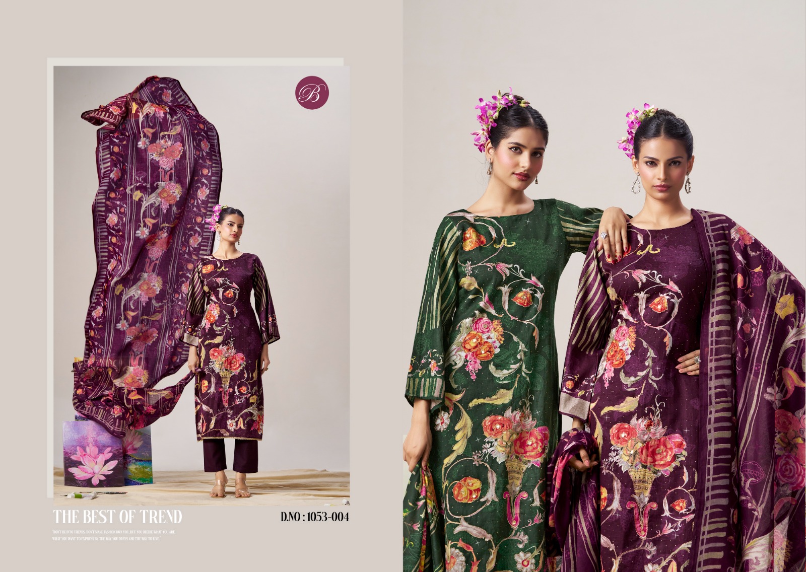 Belliza Zubeda Digital Printed Cotton Wholesale Dress Material Collection - Image 3