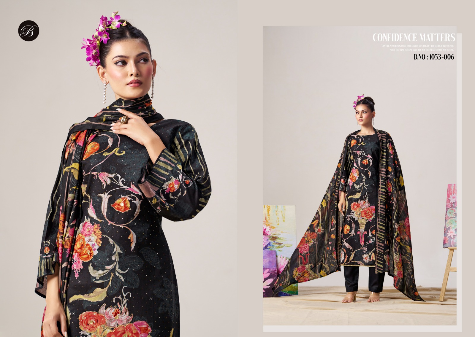 Belliza Zubeda Digital Printed Cotton Wholesale Dress Material Collection - Image 4