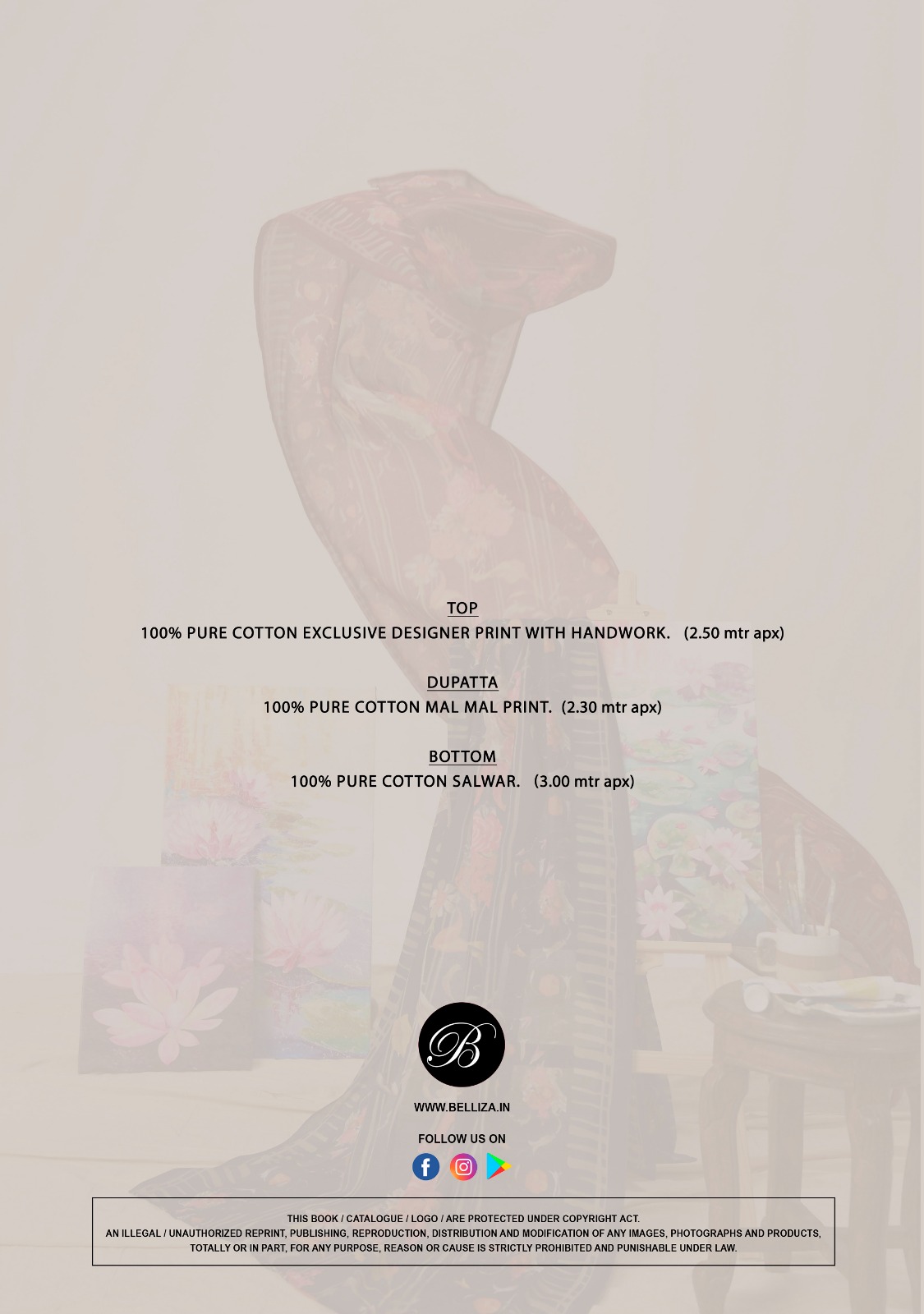 Belliza Zubeda Digital Printed Cotton Wholesale Dress Material Collection - Image 8