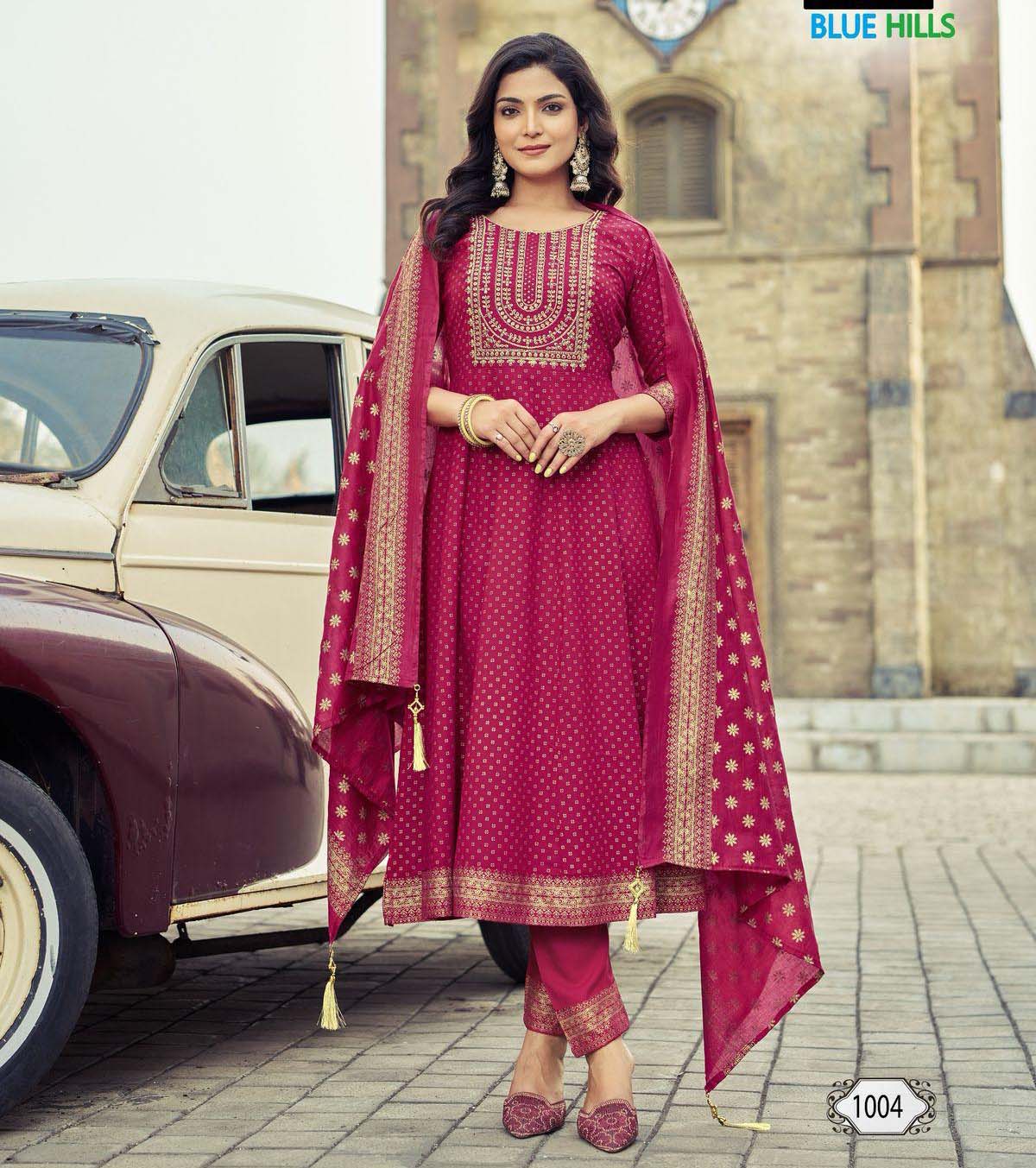 Blue Hills Aurelia Nx Rayon Printed Wholesale Kurti Bottom With Dupatta Collection