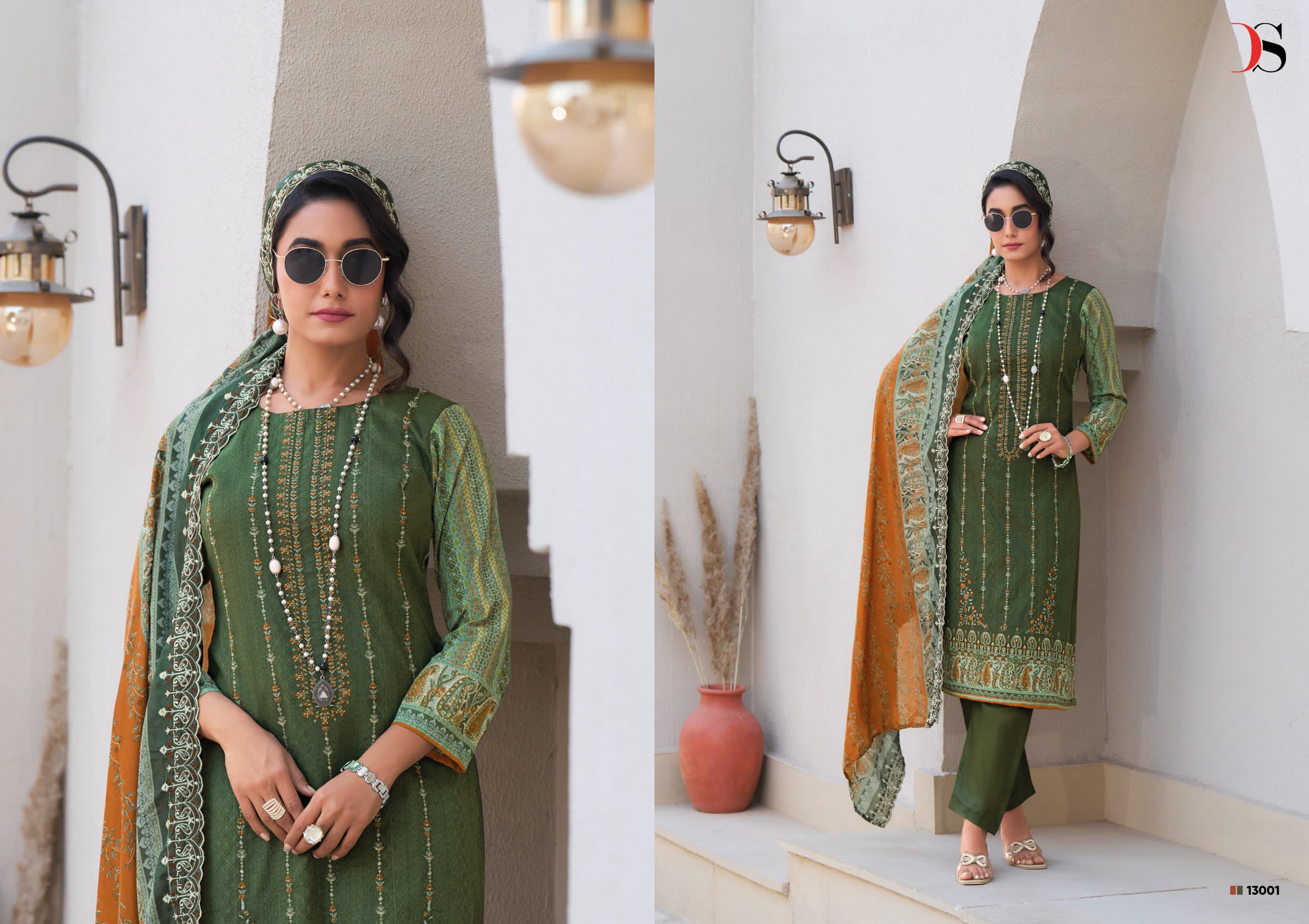 Deepsy Bin Saeed 13 Lawn Cotton Wholesale Pakistani Salwar Kameez Catalog - Image 2