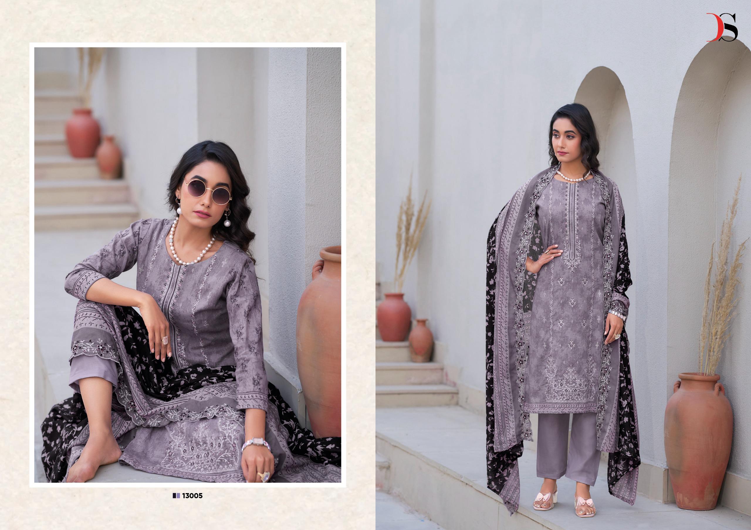 Deepsy Bin Saeed 13 Lawn Cotton Wholesale Pakistani Salwar Kameez Catalog - Image 5