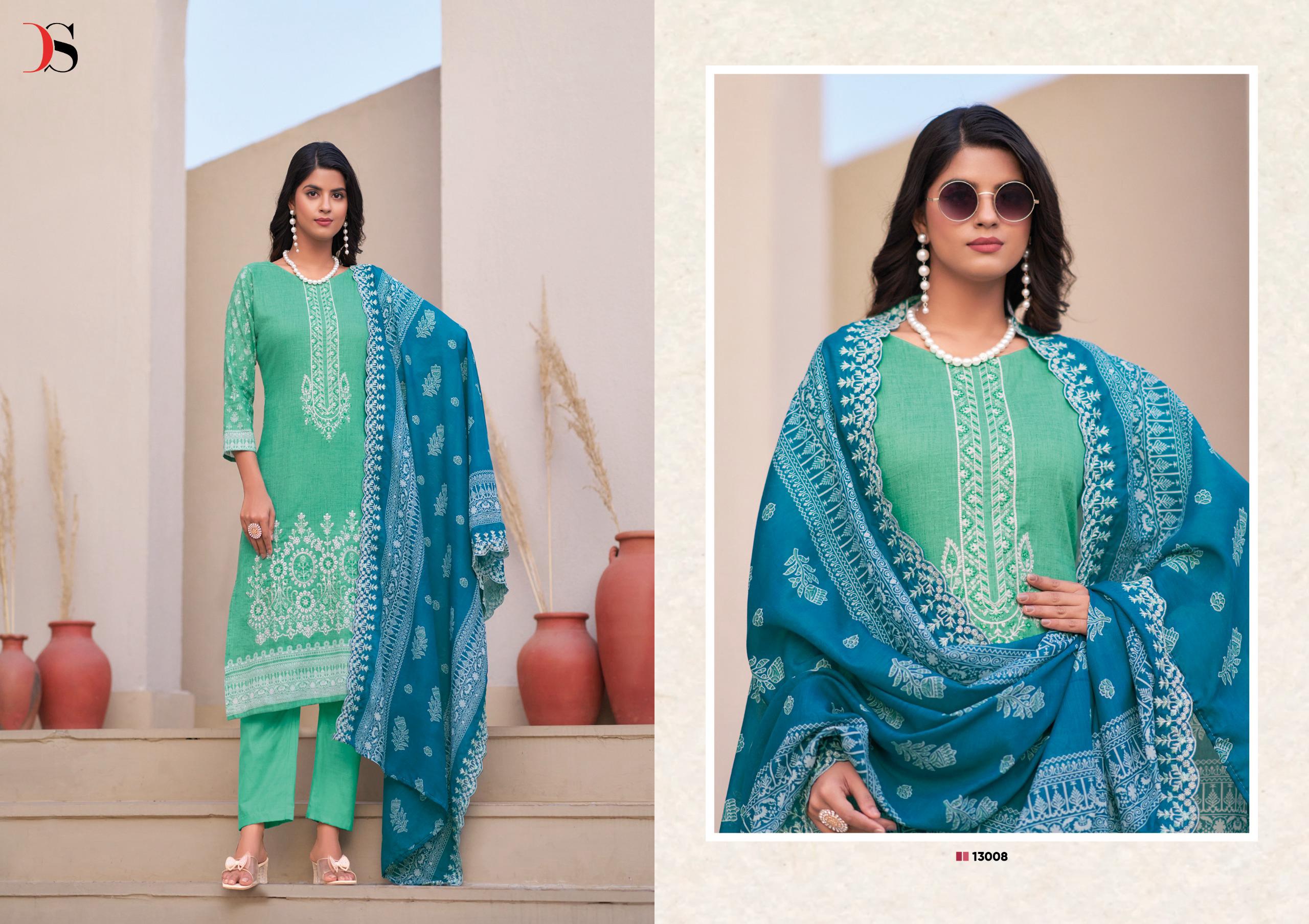 Deepsy Bin Saeed 13 Lawn Cotton Wholesale Pakistani Salwar Kameez Catalog - Image 6