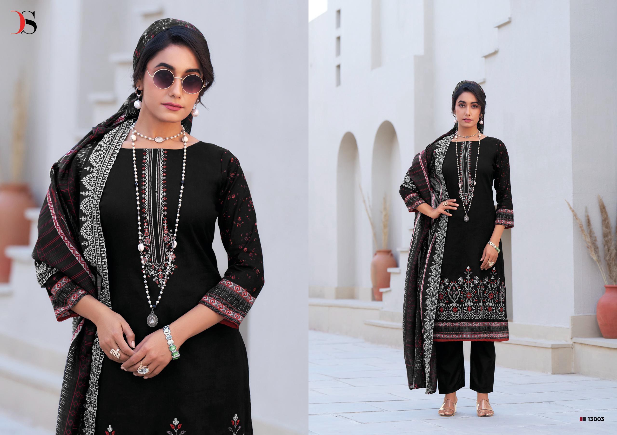 Deepsy Bin Saeed 13 Lawn Cotton Wholesale Pakistani Salwar Kameez Catalog - Image 7