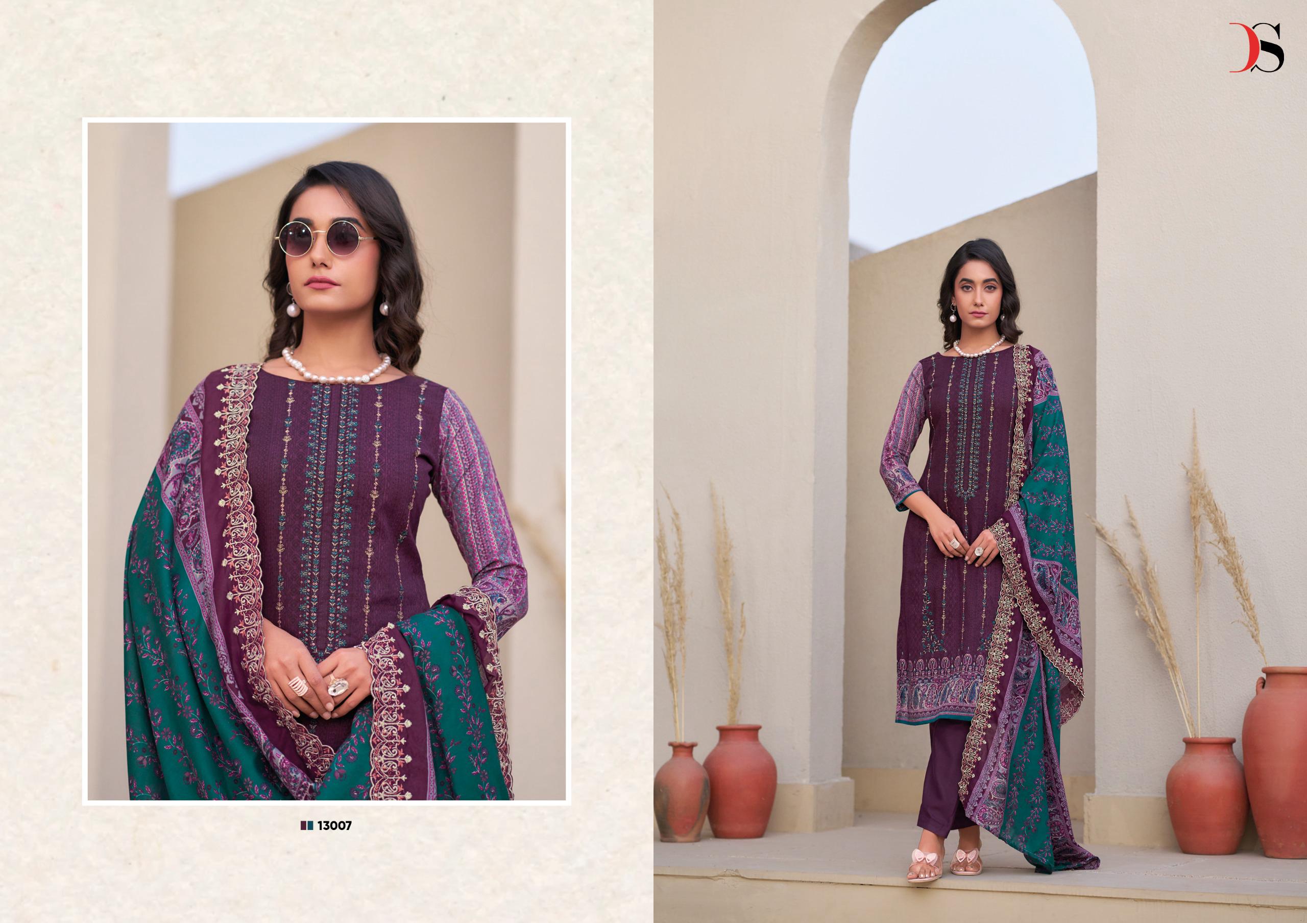 Deepsy Bin Saeed 13 Lawn Cotton Wholesale Pakistani Salwar Kameez Catalog - Image 8