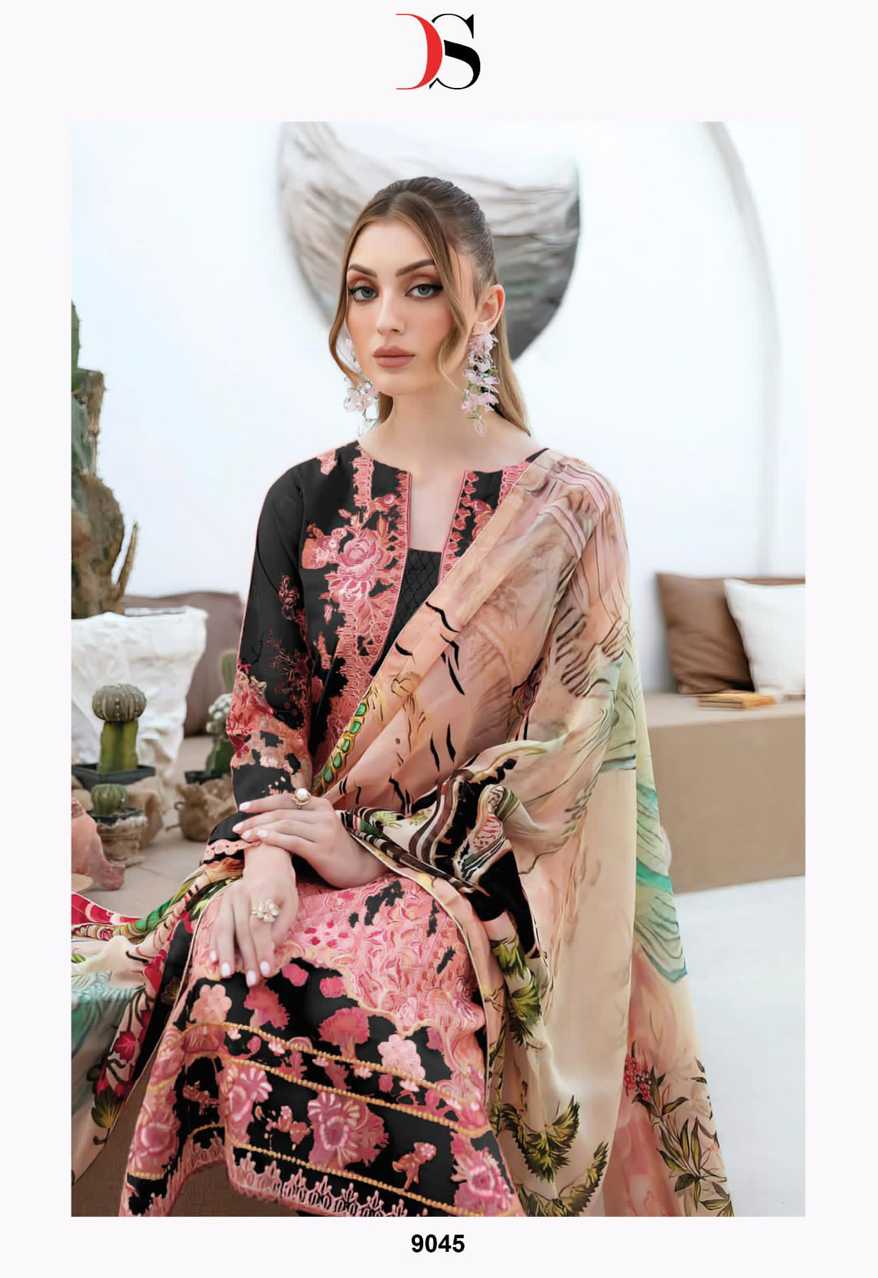 Deepsy Cheveron 13 Cotton Dupatta Wholesale Pakistani Salwar Suit Catalog