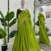 Designer Jimmy Chu Silk Saree with Thread & Sequence Work (4)