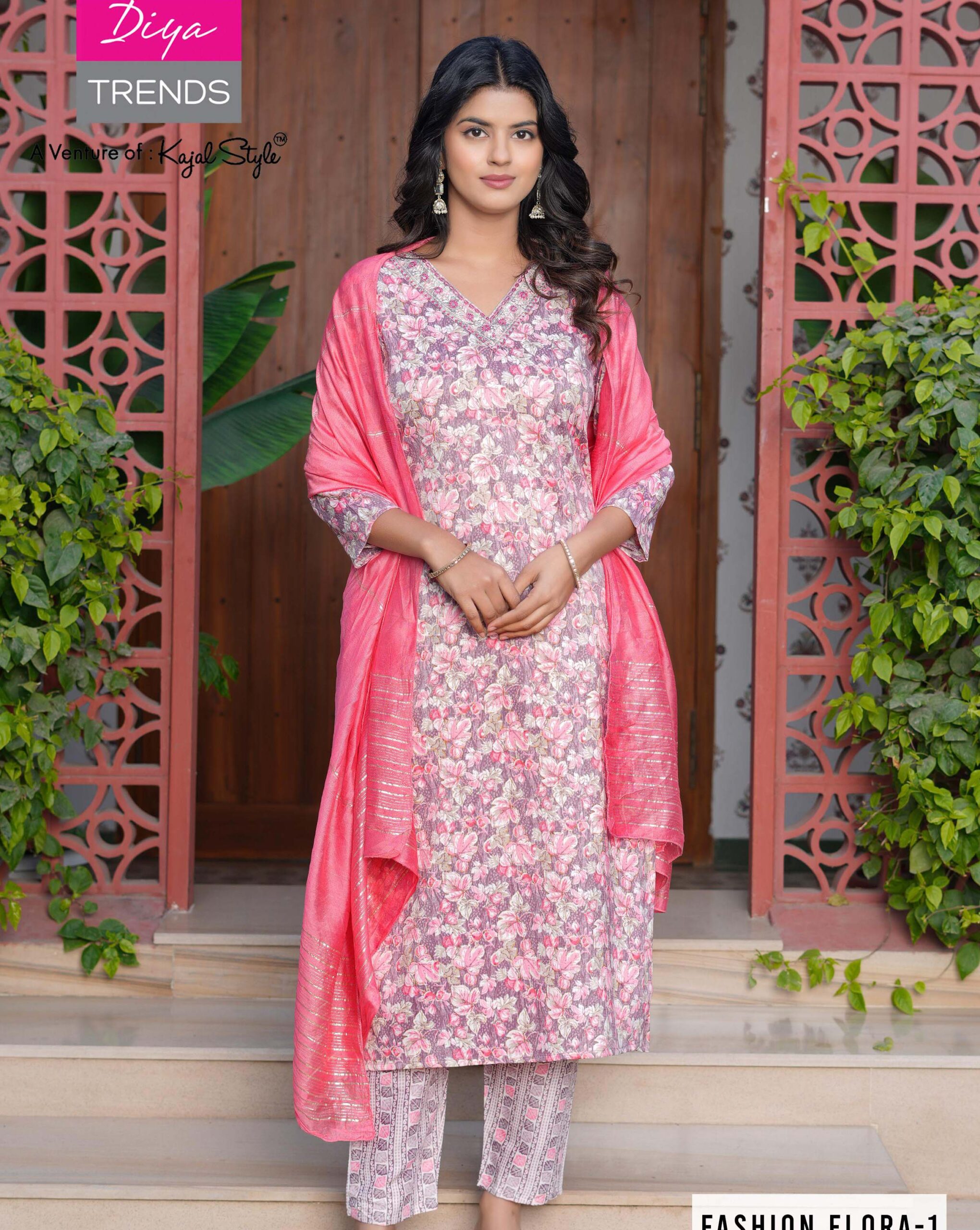 Diya Trends Fashion Flora Vol 1 Capsule Printed Wholesale Kurti Bottom With Dupatta Catalog