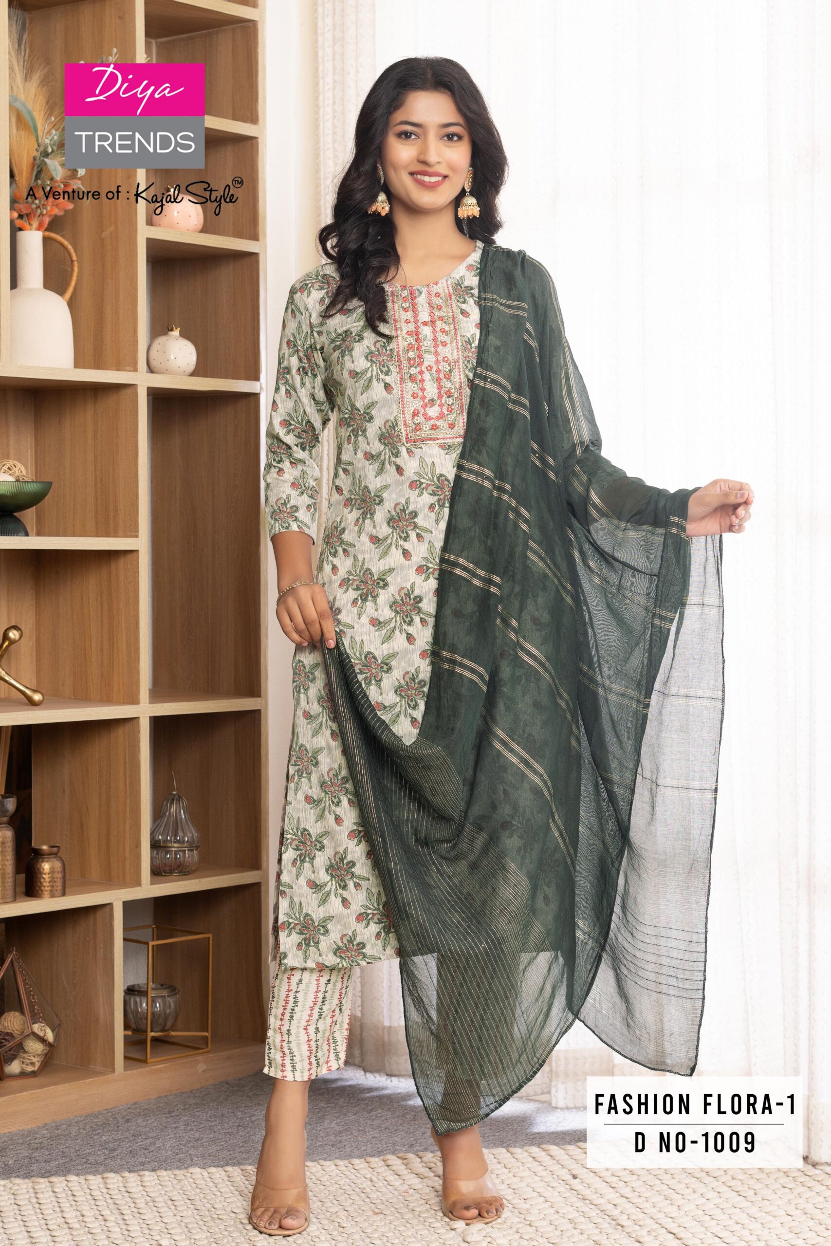 Diya Trends Fashion Flora Vol 1 Capsule Printed Wholesale Kurti Bottom With Dupatta Catalog - Image 7