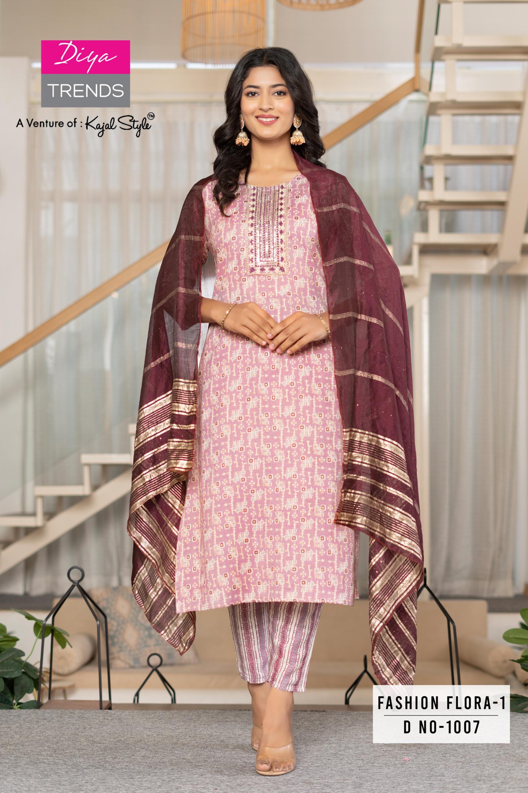 Diya Trends Fashion Flora Vol 1 Capsule Printed Wholesale Kurti Bottom With Dupatta Catalog - Image 8