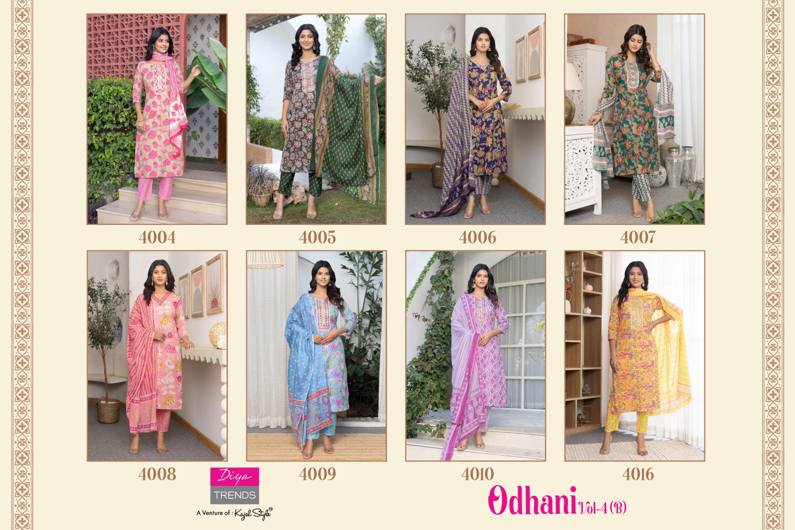 Diya Trends Odhani Vol 4B Cotton Printed Wholesale Readymade Salwar Suit Catalog - Image 9