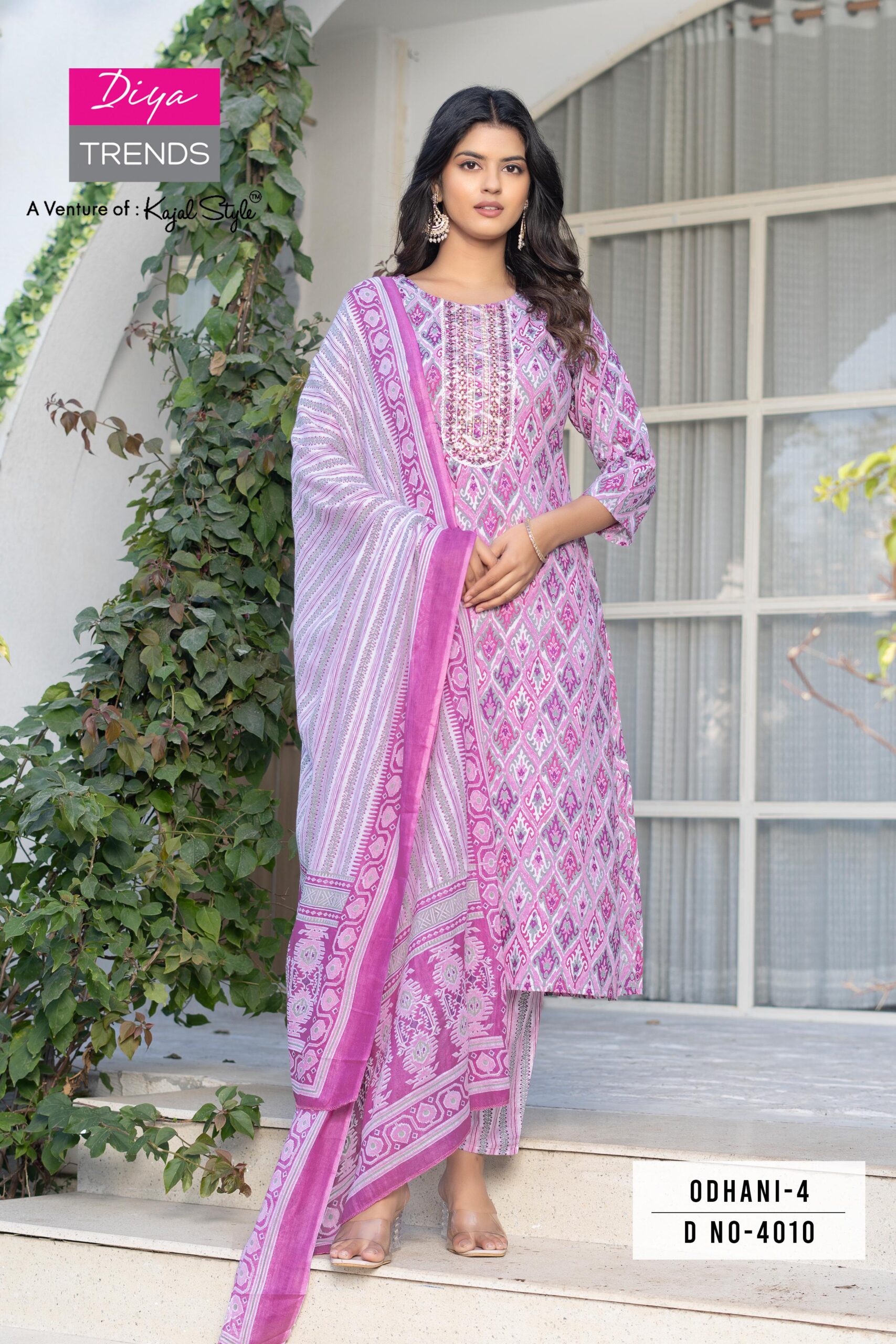 Diya Trends Odhani Vol 4B Cotton Printed Wholesale Readymade Salwar Suit Catalog - Image 7