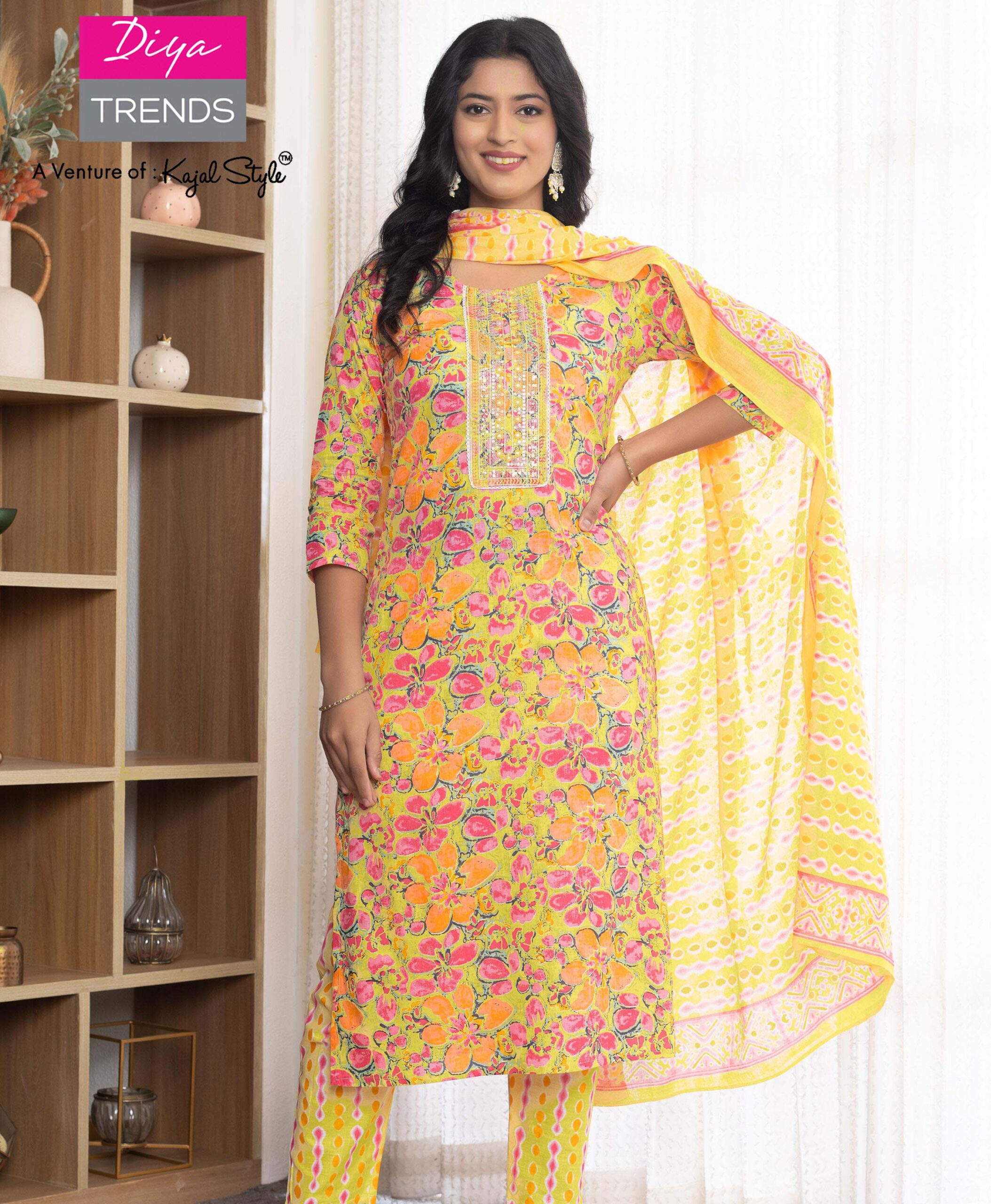 Diya Trends Odhani Vol 4B Cotton Printed Wholesale Readymade Salwar Suit Catalog